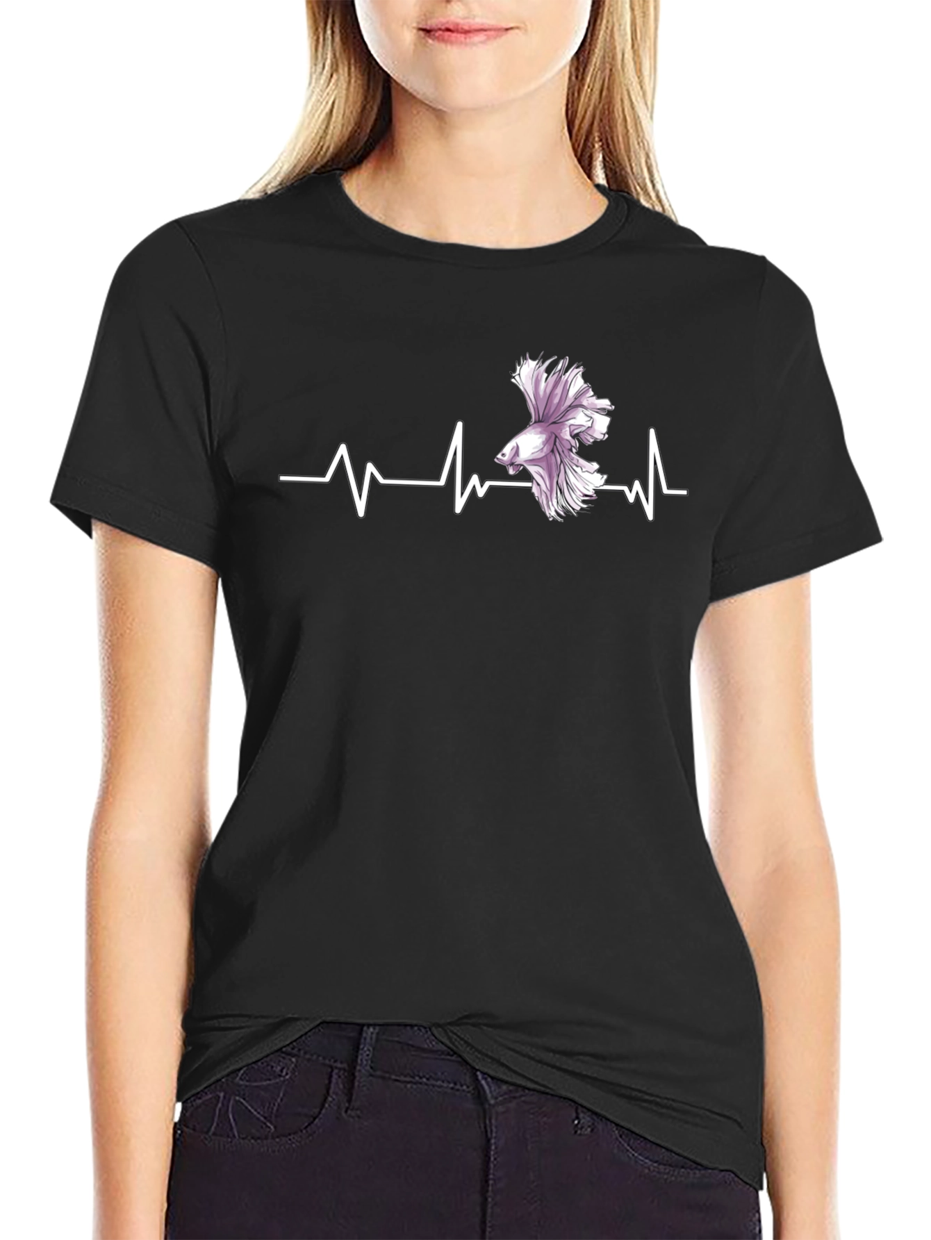 Betta Fish Heartbeat T-Shirt - Unique Graphic Tee