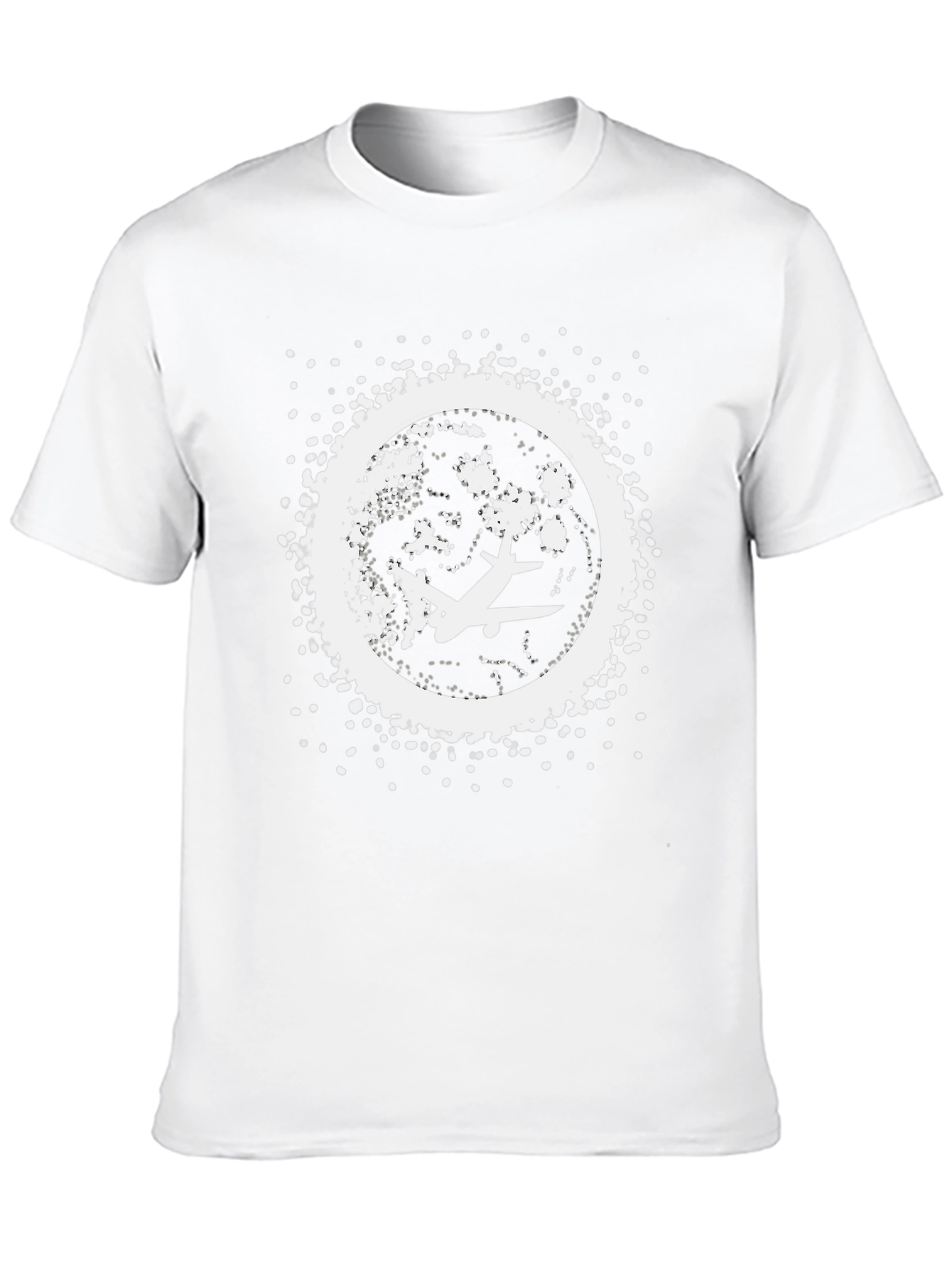 Airplane Moon Graphic T-Shirt - Classic Black Cotton Tee