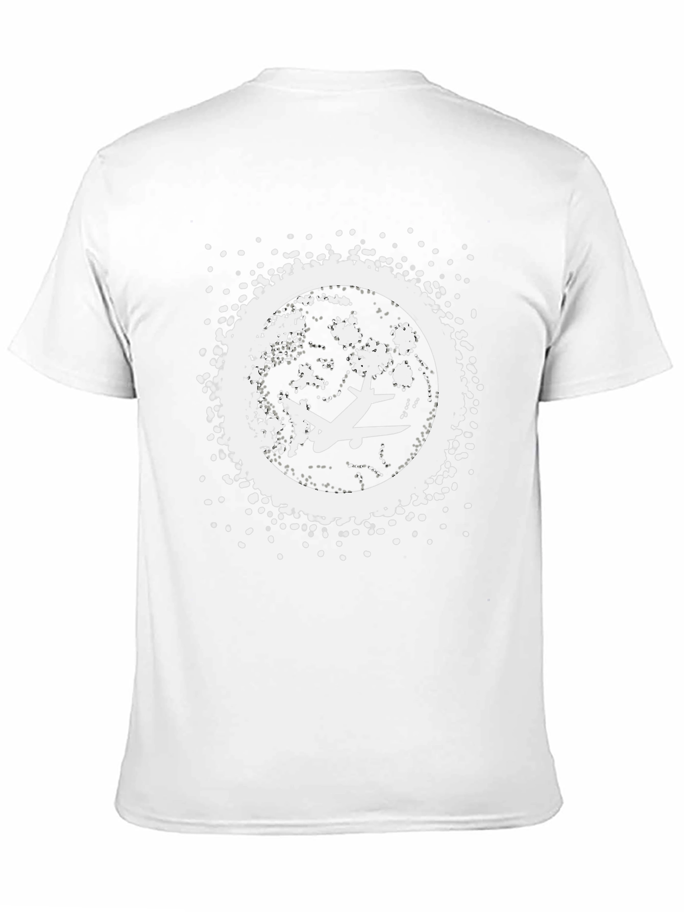 Airplane Moon Graphic T-Shirt - Classic Black Cotton Tee