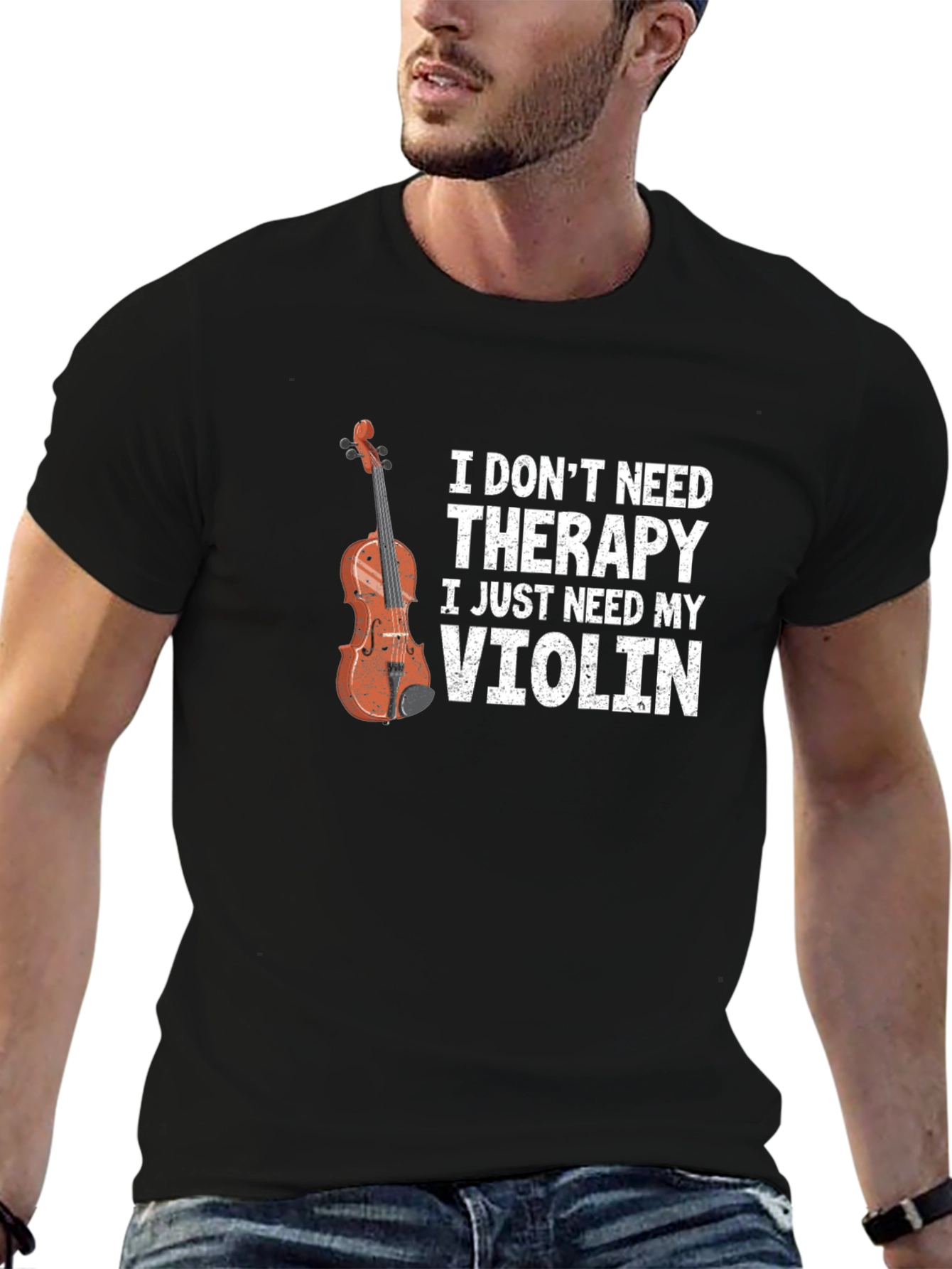 I Dont Need Therapy Violin Graphic T-Shirt