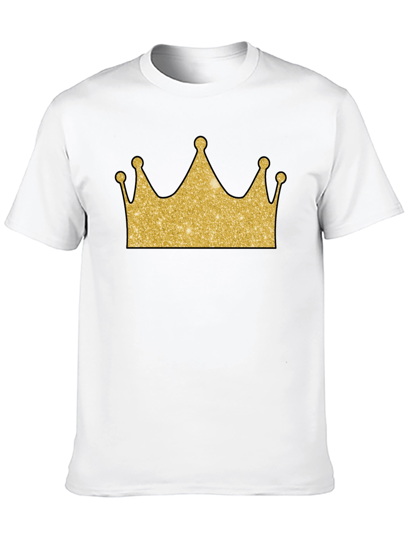 Golden Crown Graphic Tee - Stylish Mens Black T-Shirt