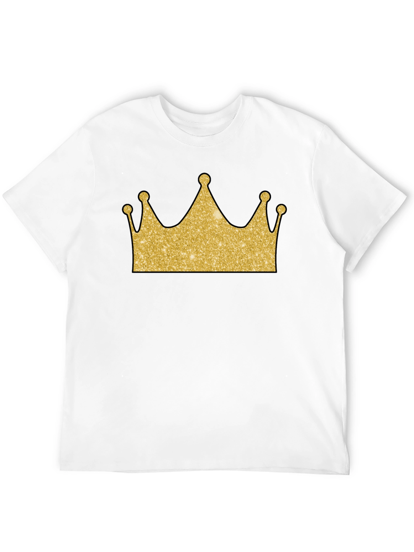 Golden Crown Graphic Tee - Stylish Mens Black T-Shirt