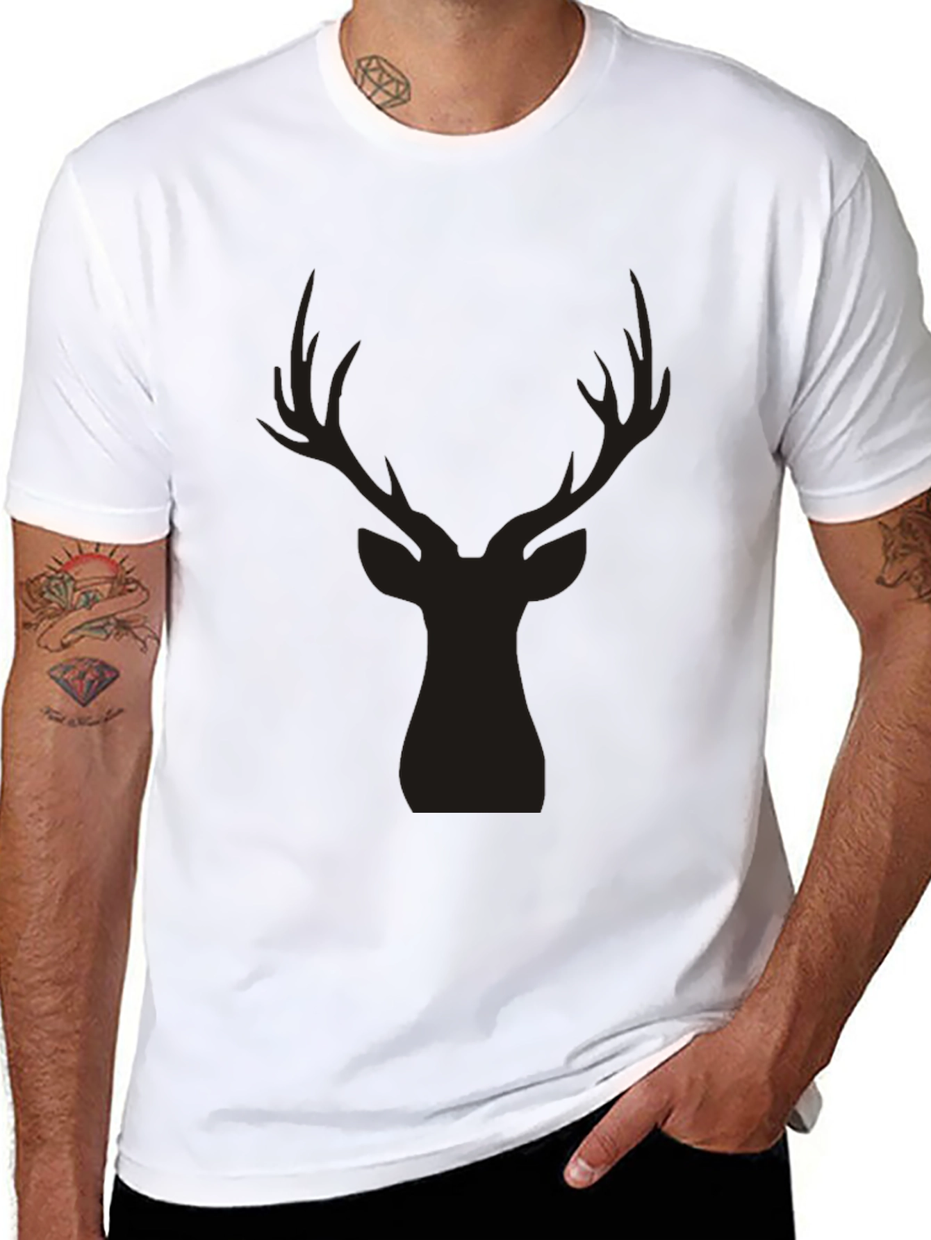 Black Deer Silhouette T-Shirt