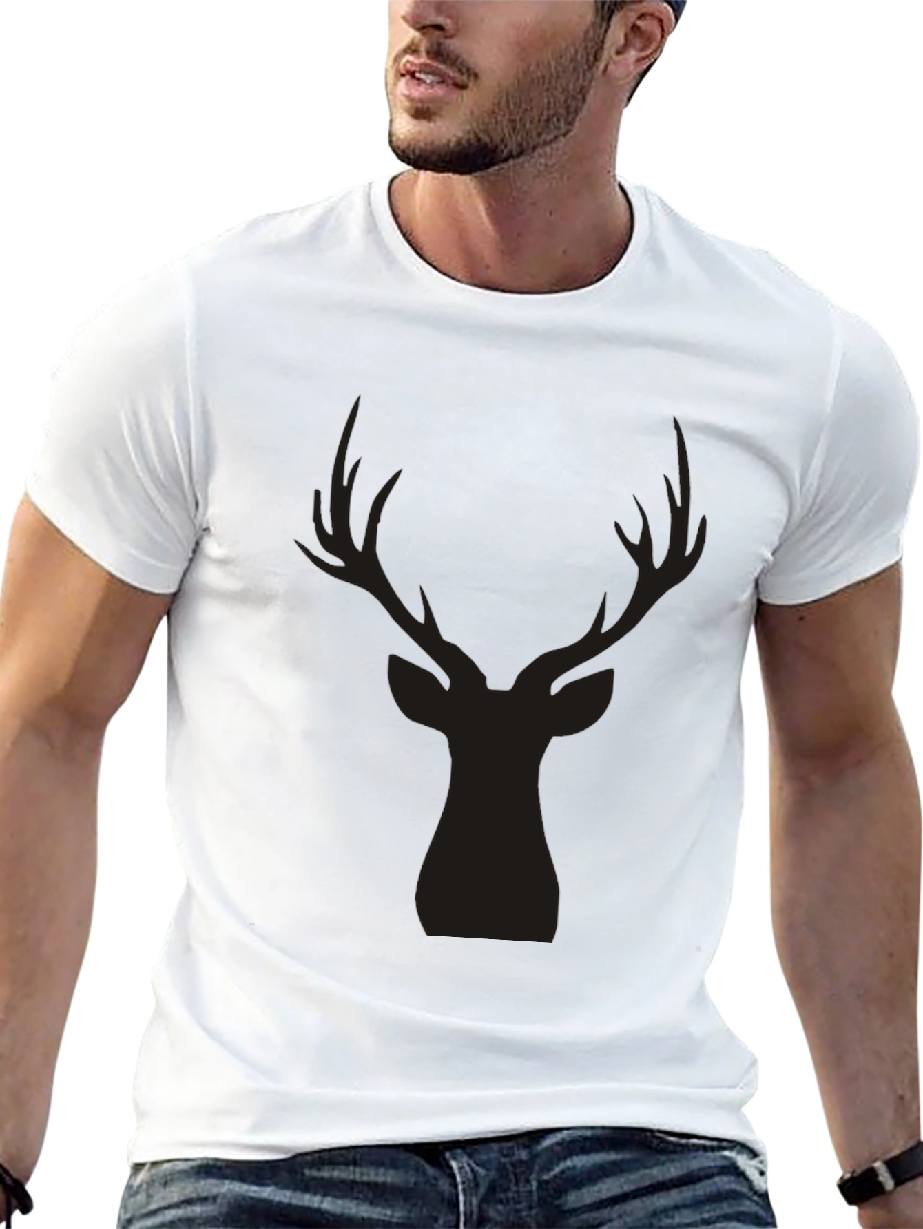 Black Deer Silhouette T-Shirt