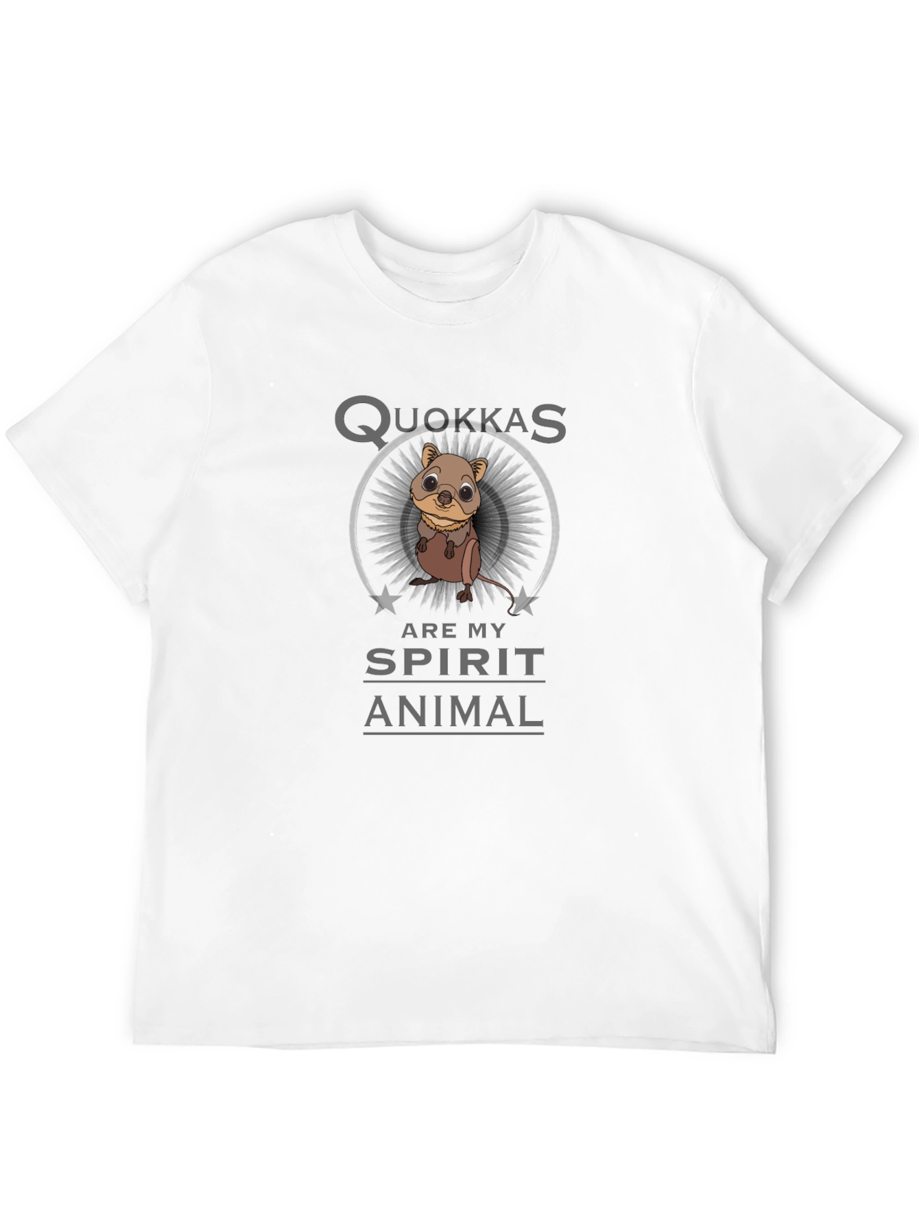 Quokka Spirit Animal Black T-Shirt