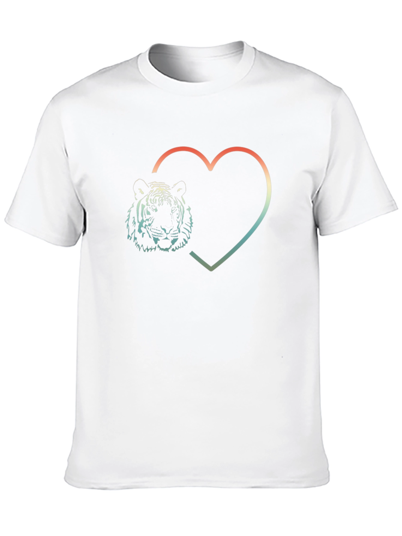 Tiger Heart Graphic T-Shirt - Stylish Mens Tee