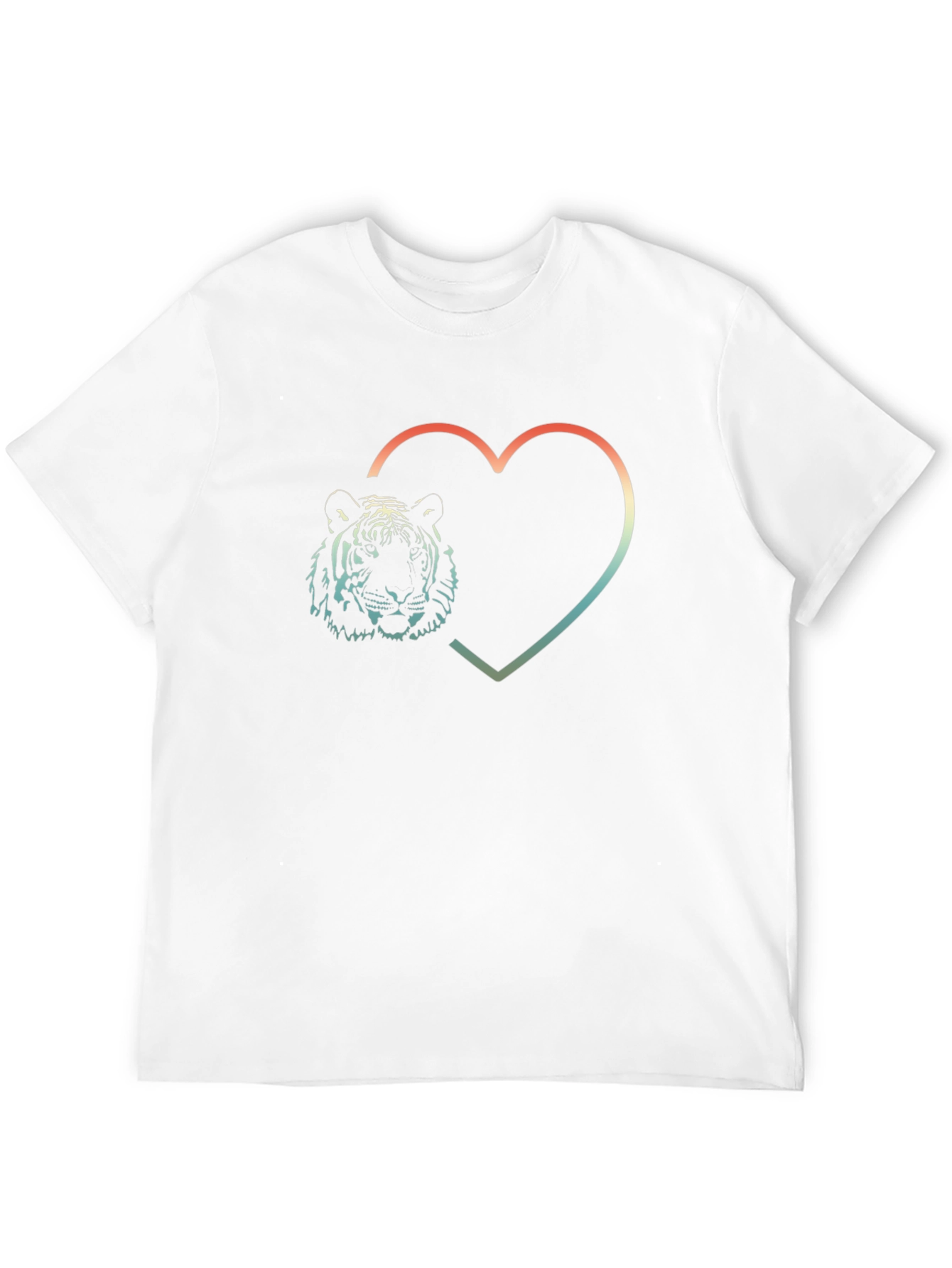 Tiger Heart Graphic T-Shirt - Stylish Mens Tee