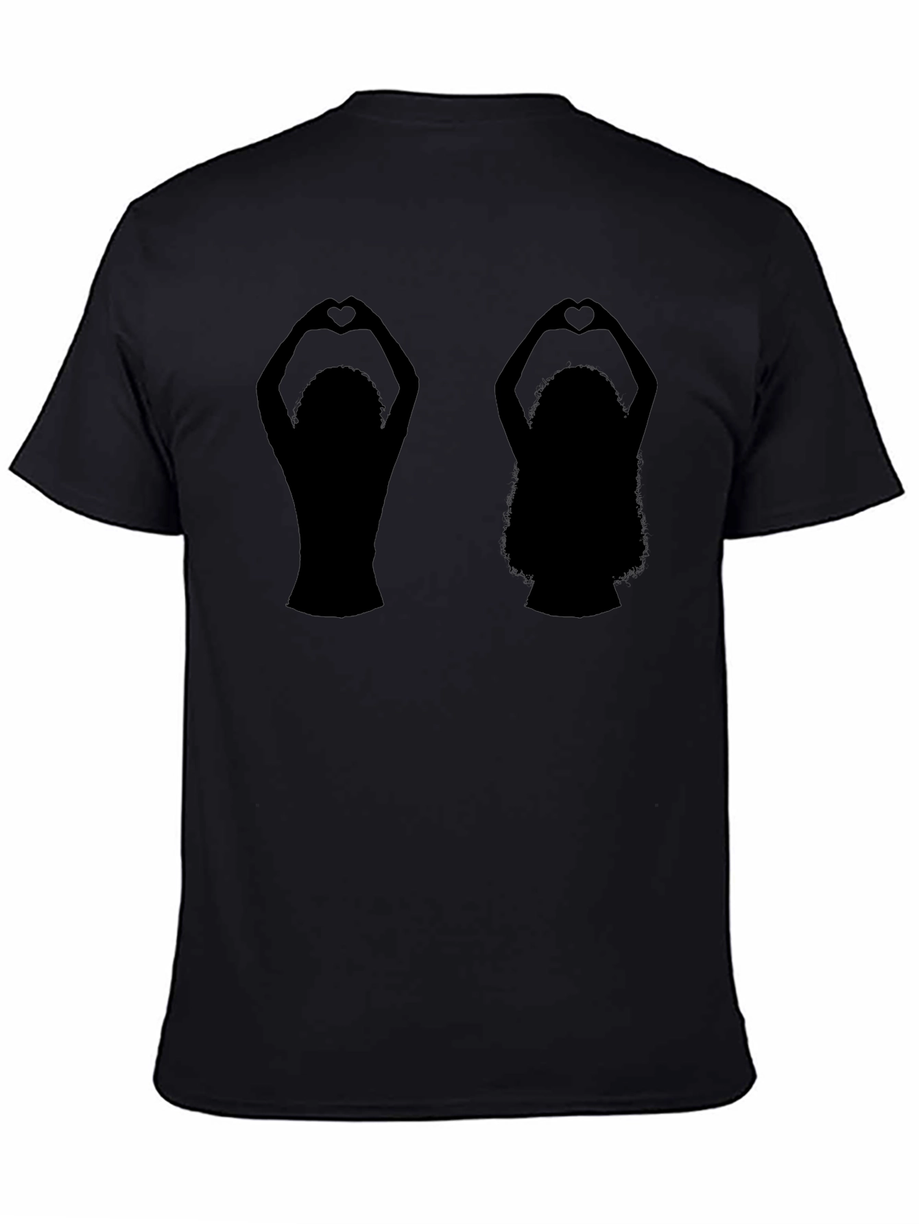 Silhouette Heart Hands Graphic T-Shirt
