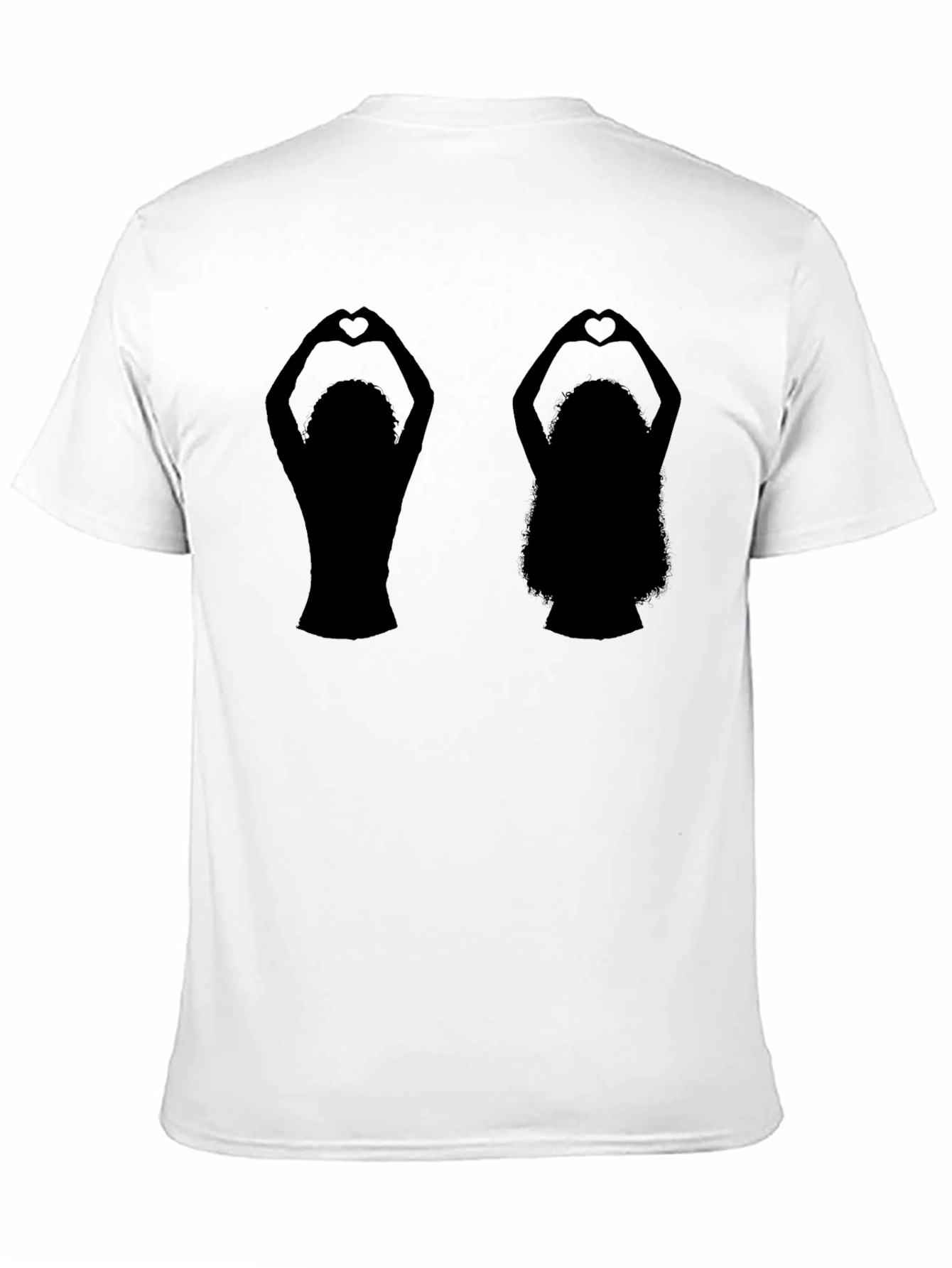 Silhouette Heart Hands Graphic T-Shirt