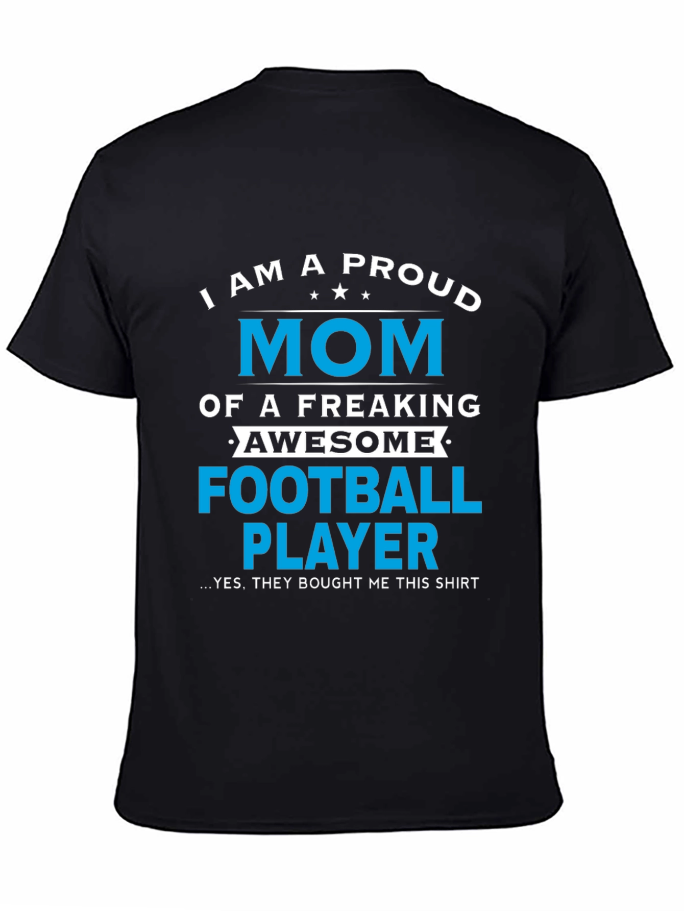 Proud Mom of Football Player Graphic T-Shirt