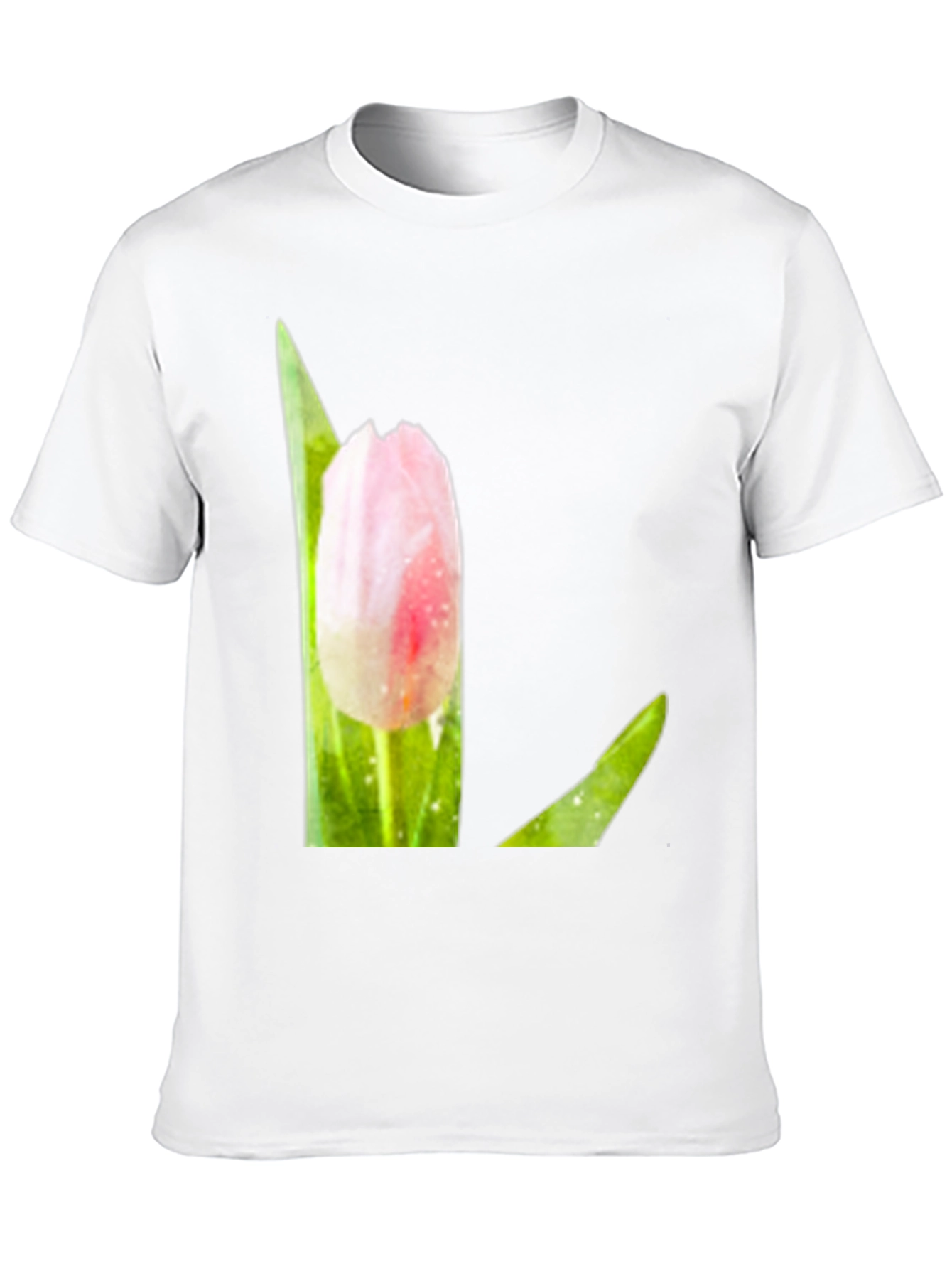 Pink Tulip T-Shirt - Floral Graphic Tee