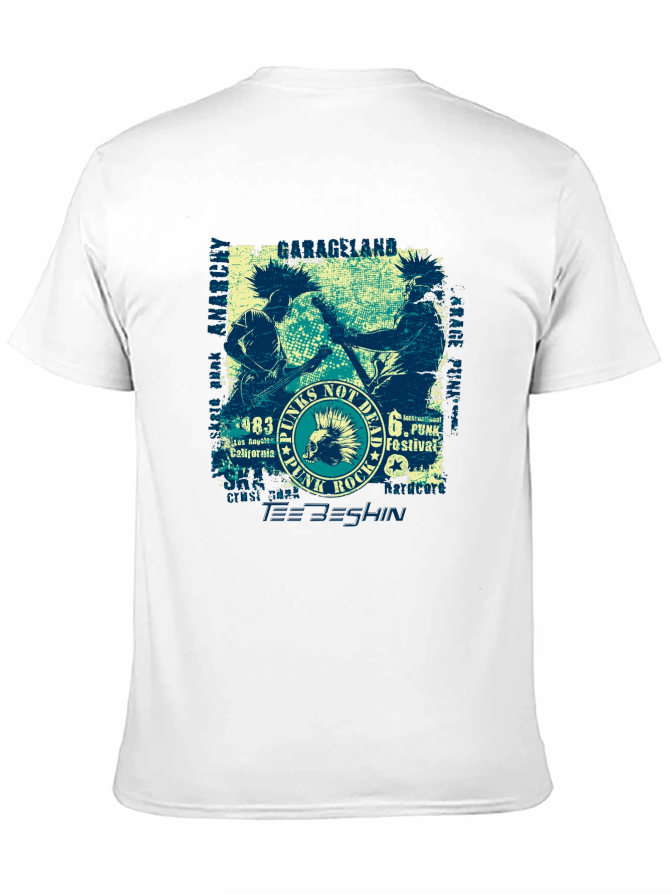 Punk Rock Tee - Graphic Print Cotton T-Shirt