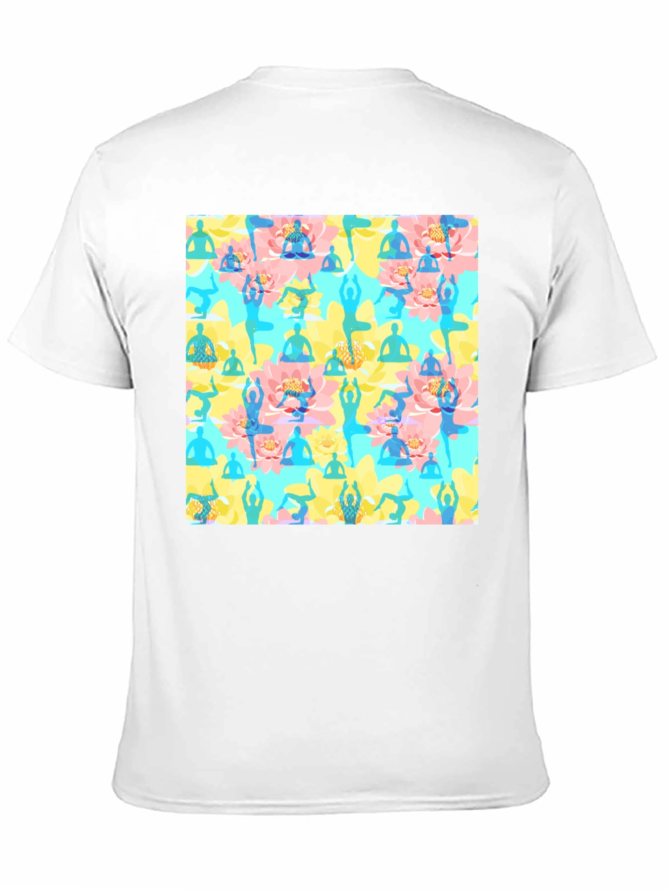 Yoga Pose Pattern T-Shirt - Stylish & Comfortable