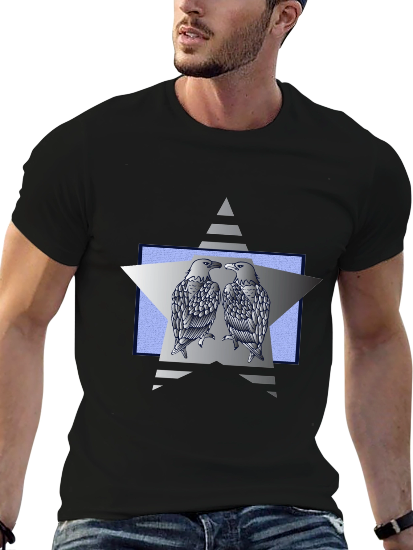Eagle Star Graphic Tee - Black