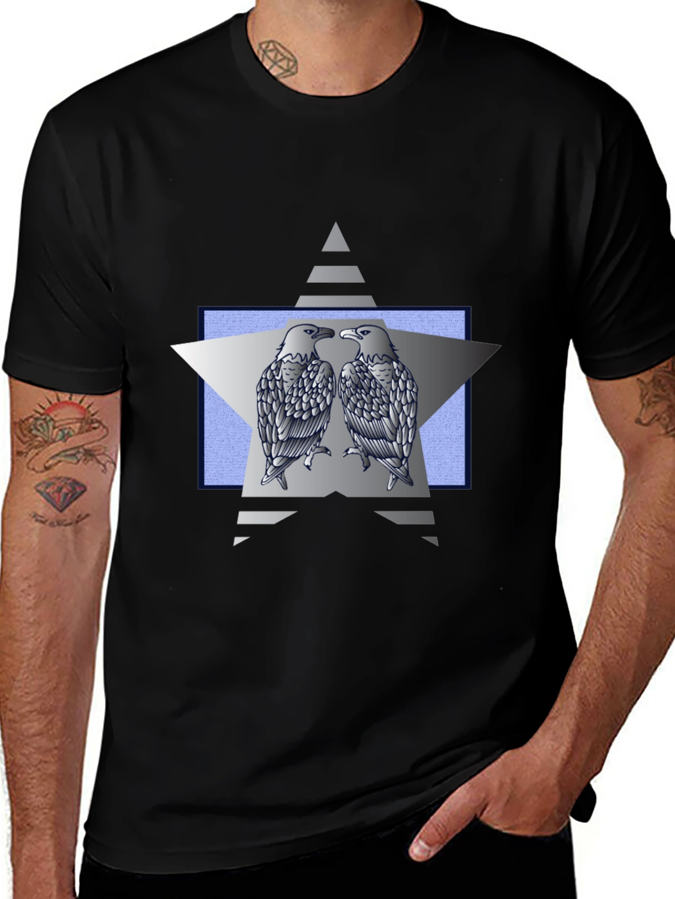 Eagle Star Graphic Tee - Black