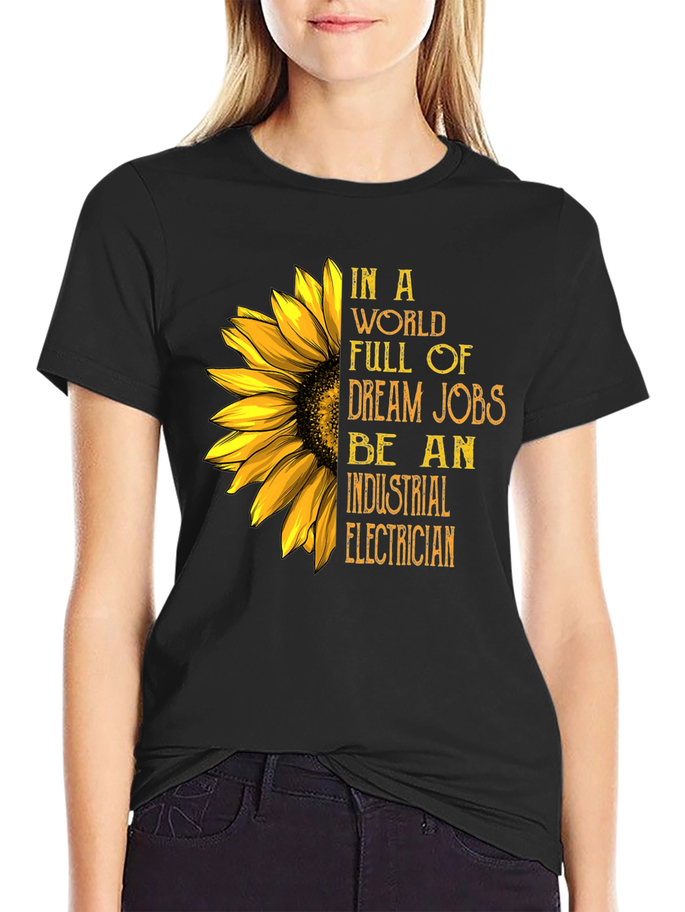 Industrial Electrician Sunflower Graphic Tee
