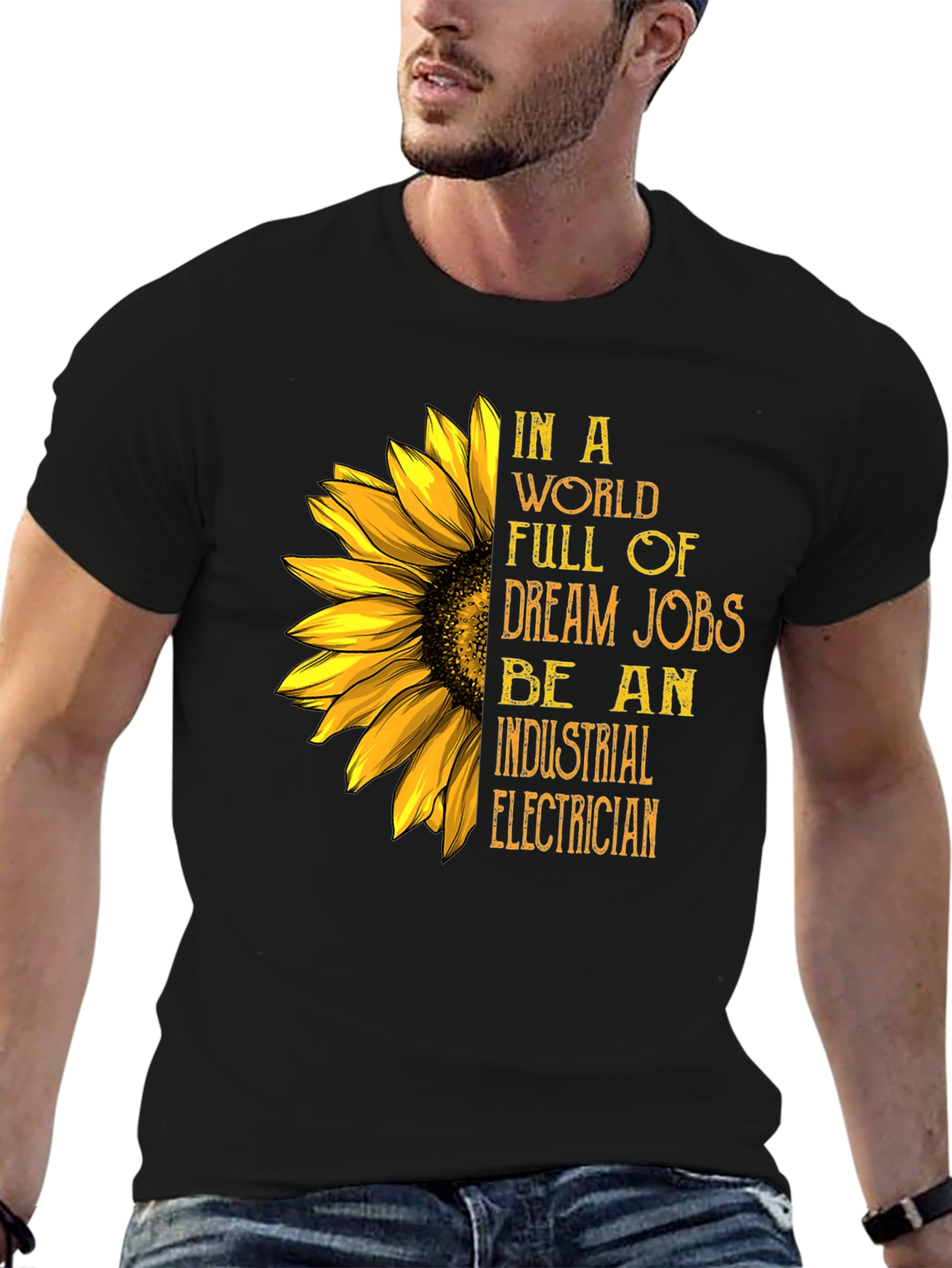 Industrial Electrician Sunflower Graphic Tee