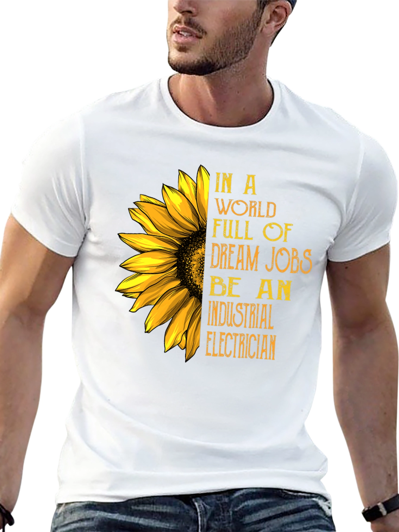 Industrial Electrician Sunflower Graphic Tee