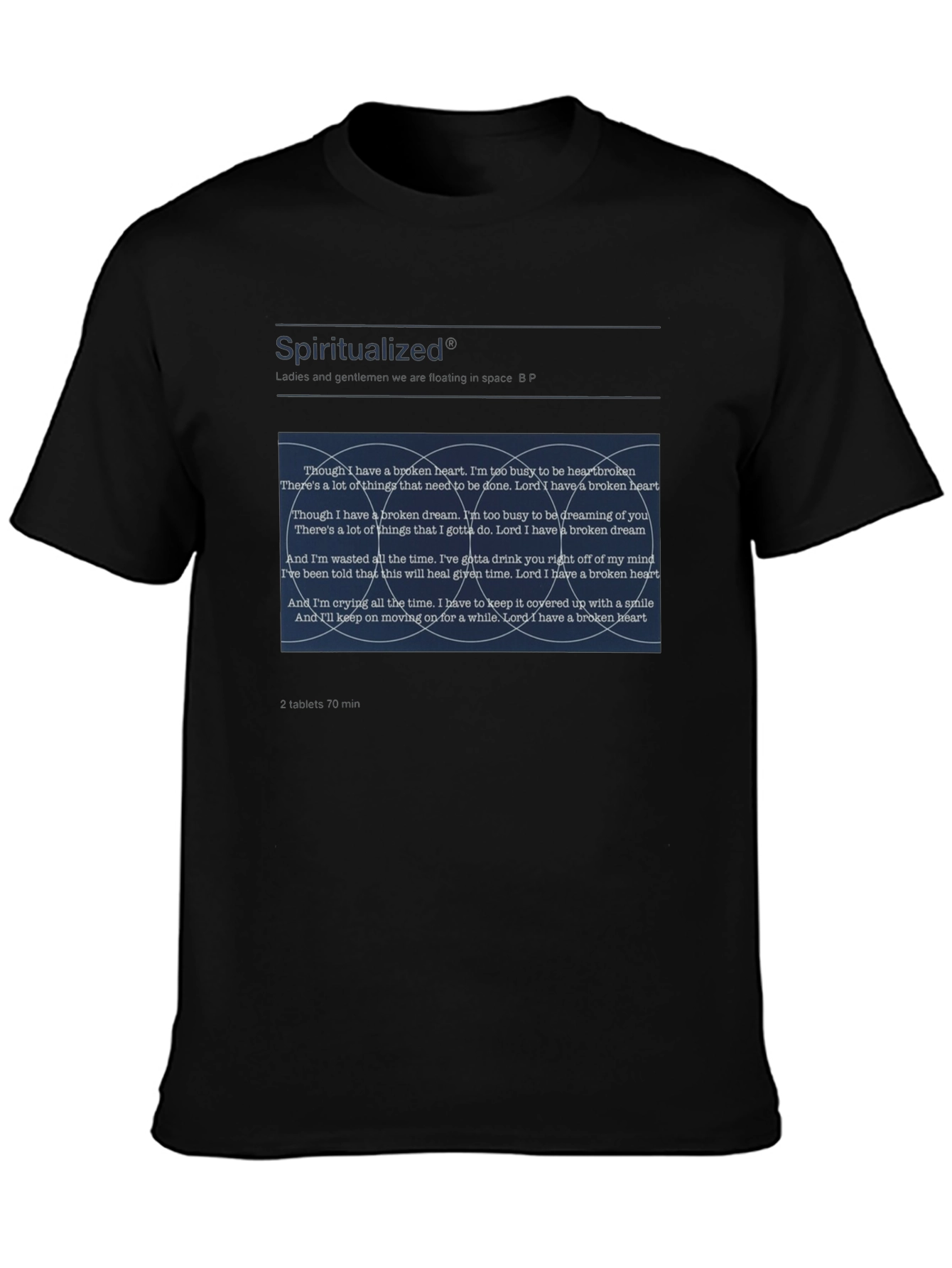Spiritualized Band Album Cover Black T-Shirt
