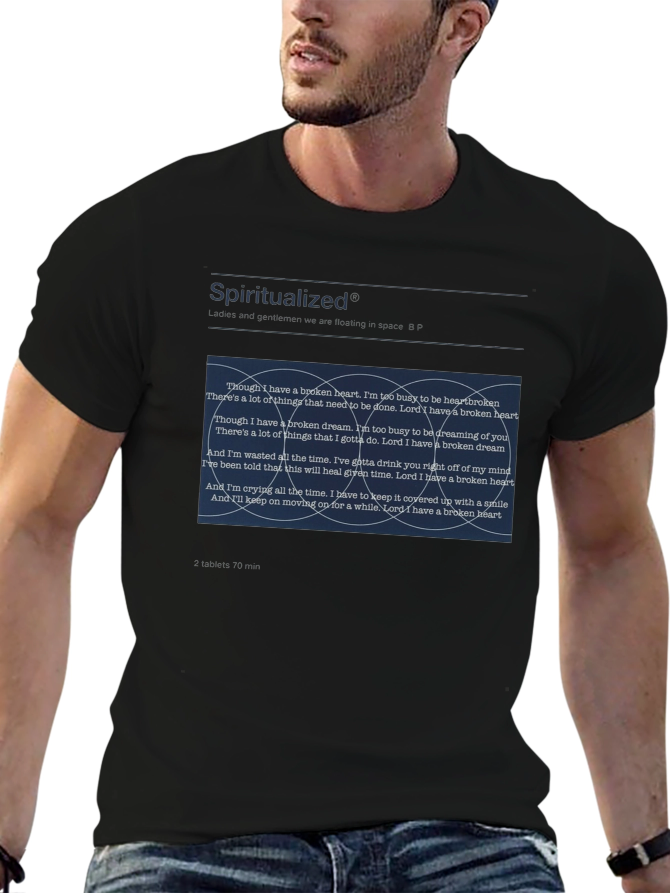 Spiritualized Band Album Cover Black T-Shirt
