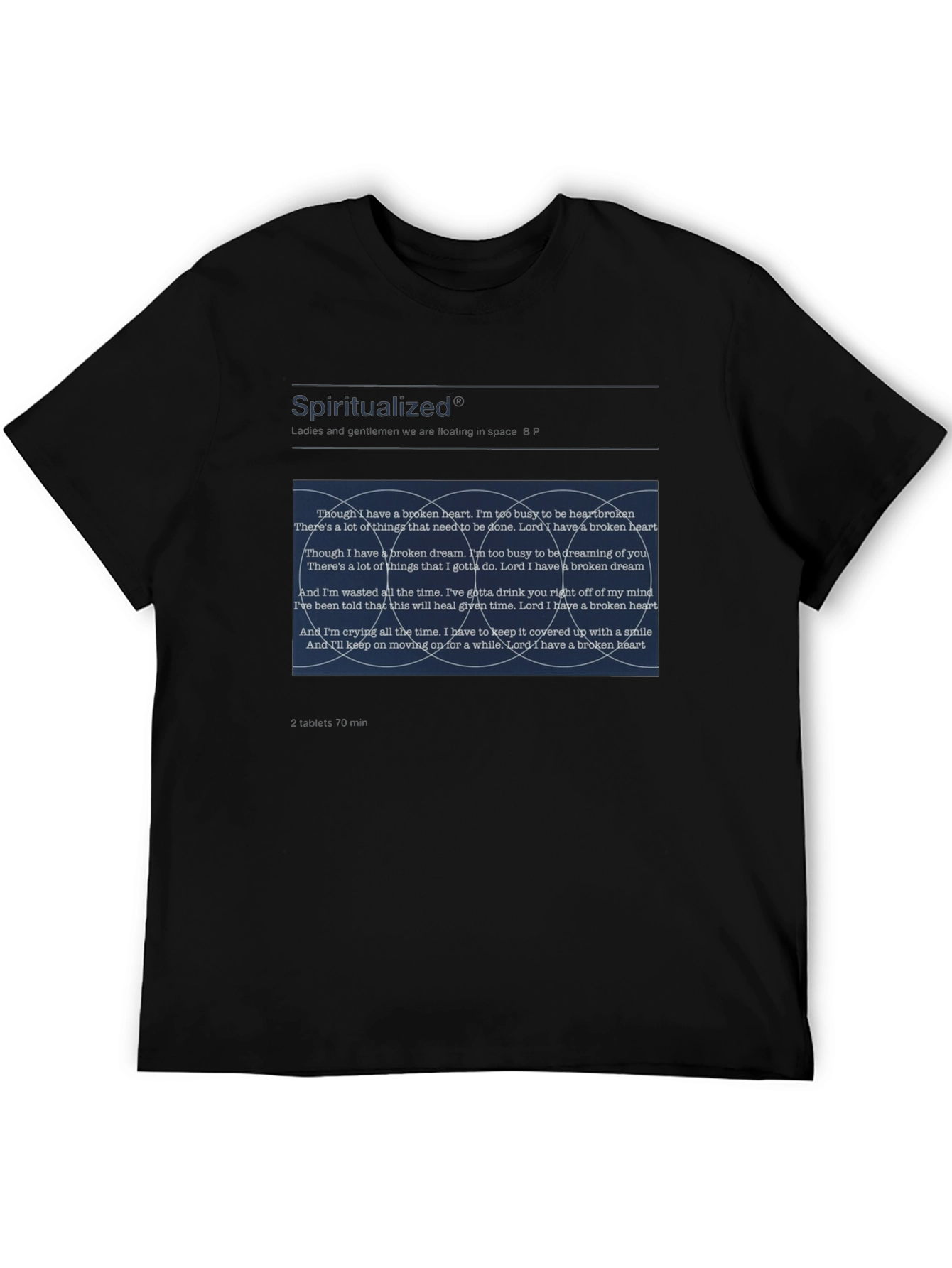 Spiritualized Band Album Cover Black T-Shirt