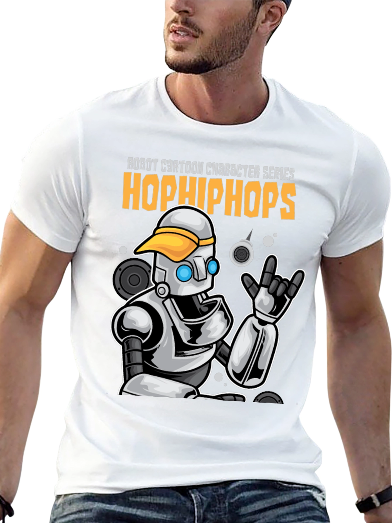 Robot Cartoon T-Shirt - Hop Hip Hops Series