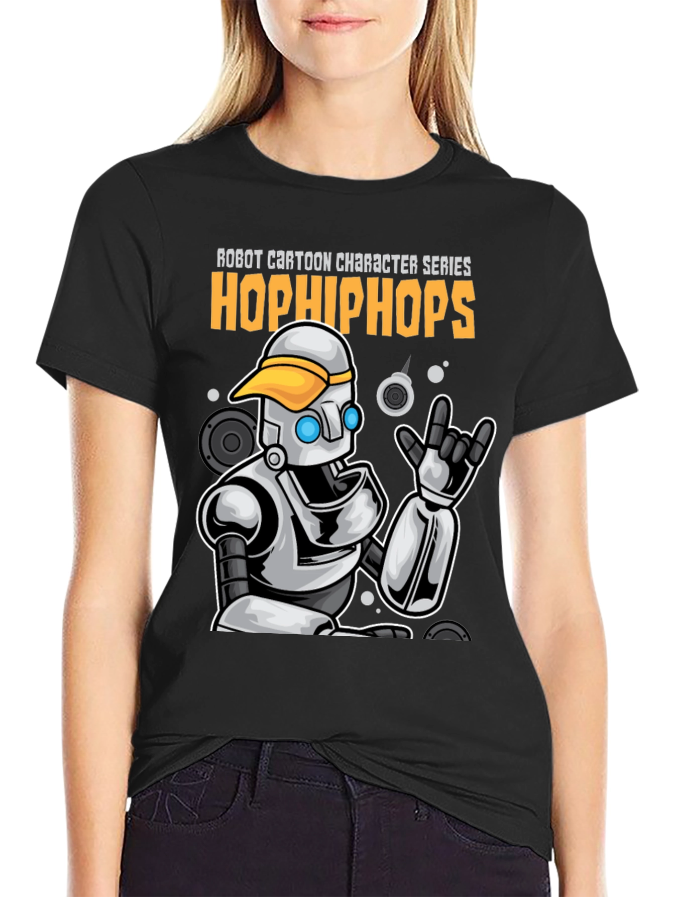 Robot Cartoon T-Shirt - Hop Hip Hops Series