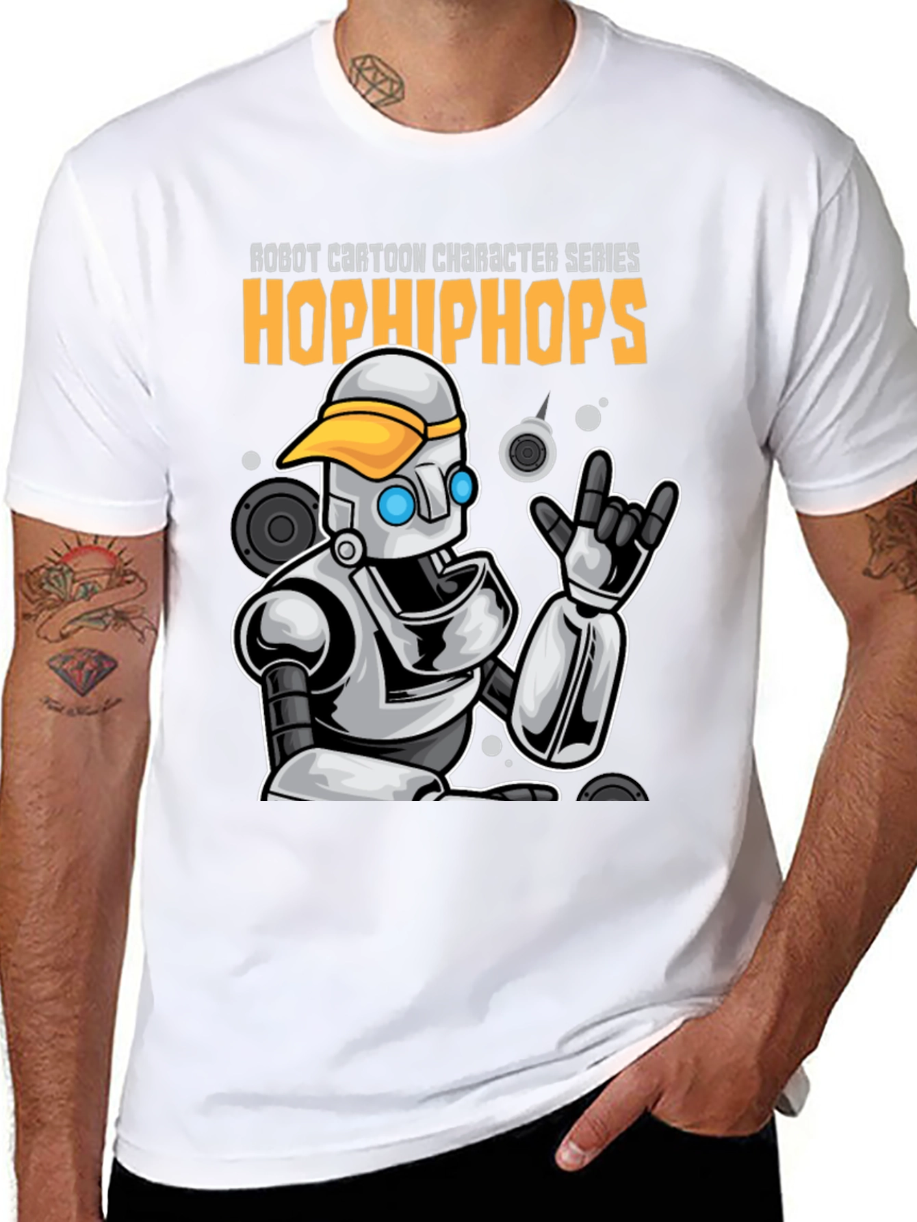 Robot Cartoon T-Shirt - Hop Hip Hops Series