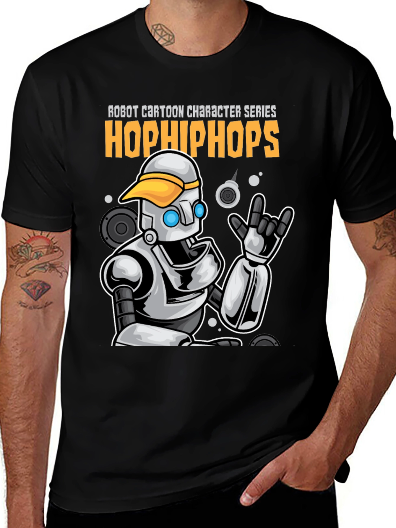 Robot Cartoon T-Shirt - Hop Hip Hops Series