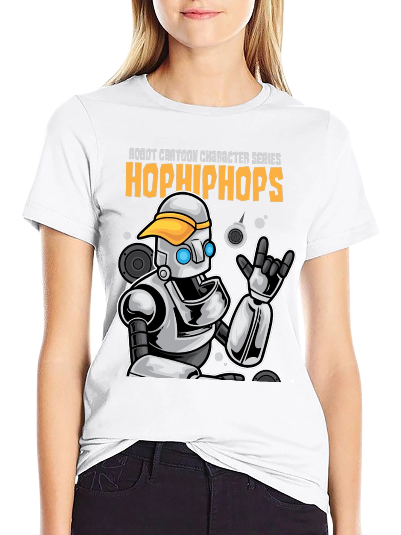 Robot Cartoon T-Shirt - Hop Hip Hops Series