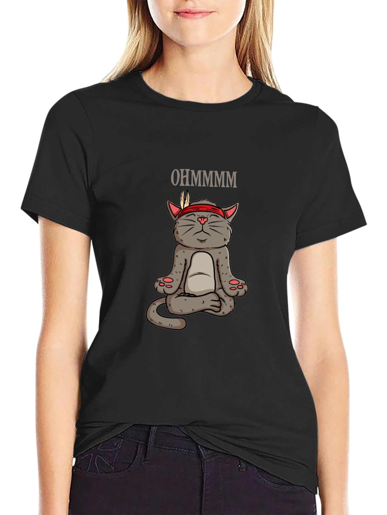 Zen Cat T-Shirt - Ohmmmmm Meditation Tee