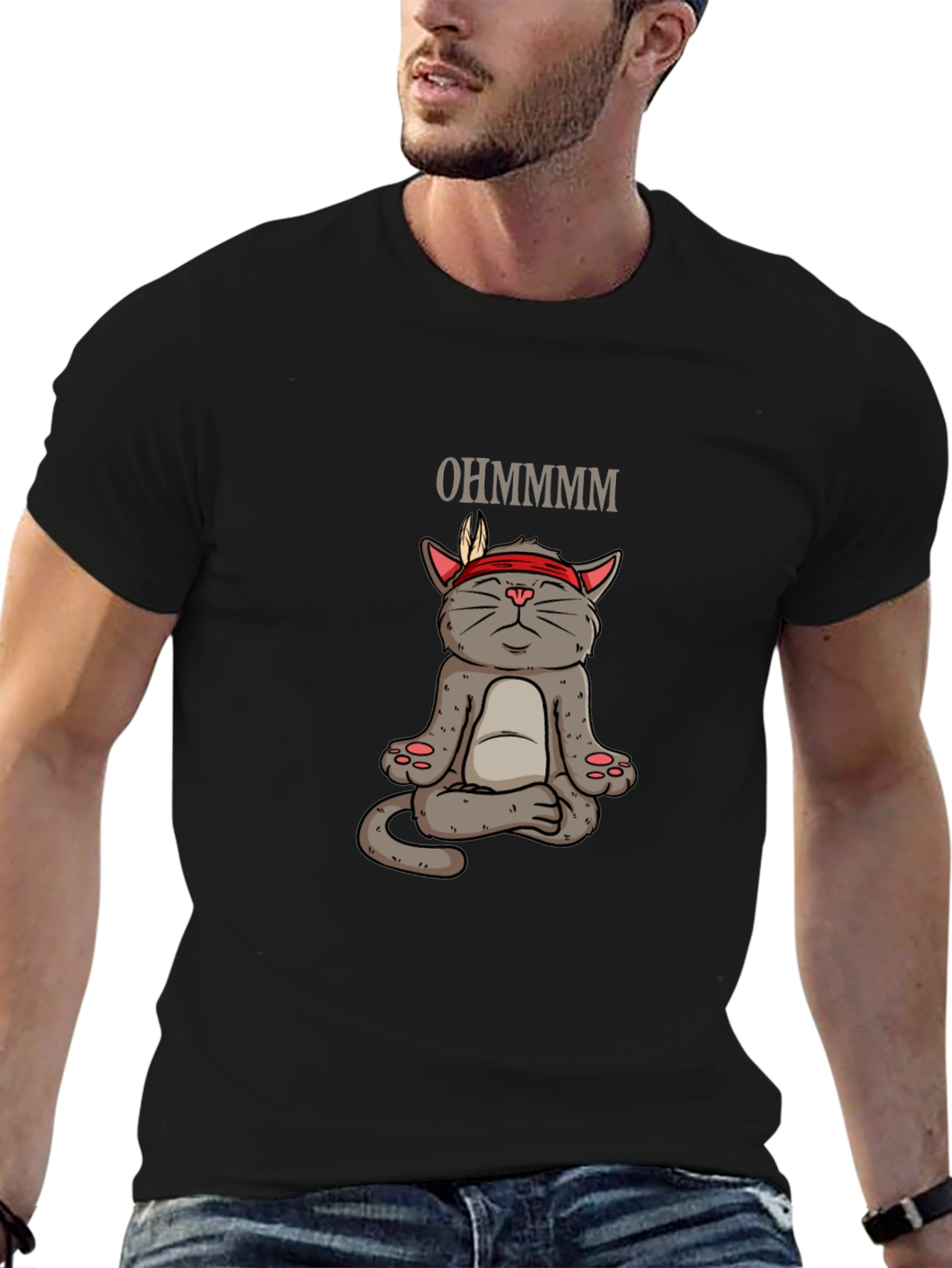 Zen Cat T-Shirt - Ohmmmmm Meditation Tee