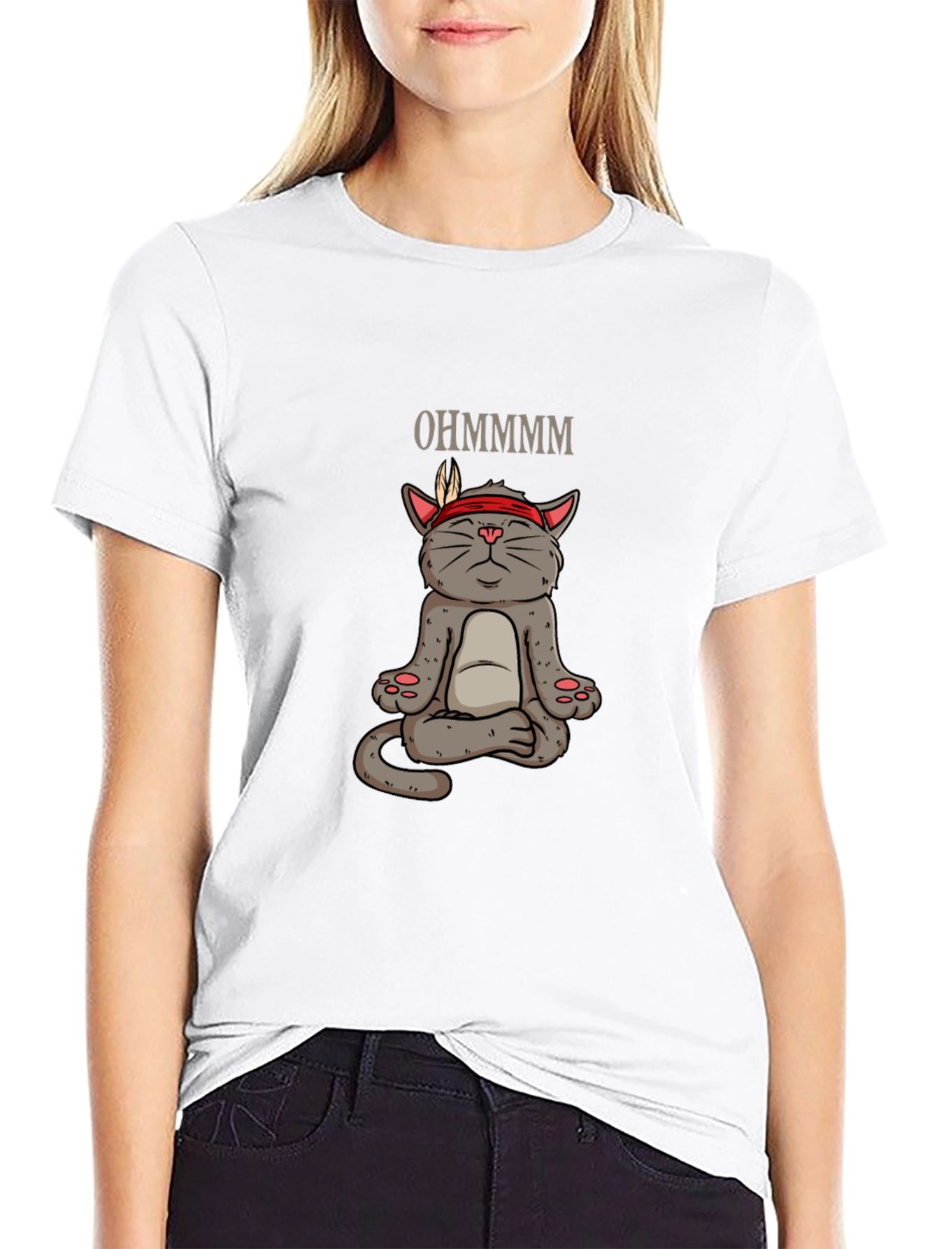 Zen Cat T-Shirt - Ohmmmmm Meditation Tee
