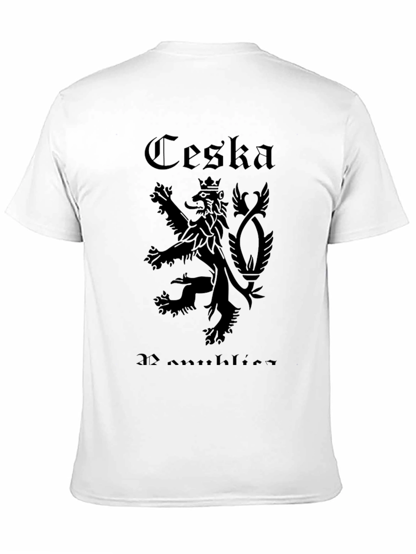 Czech Republic Lion Crest Black T-Shirt