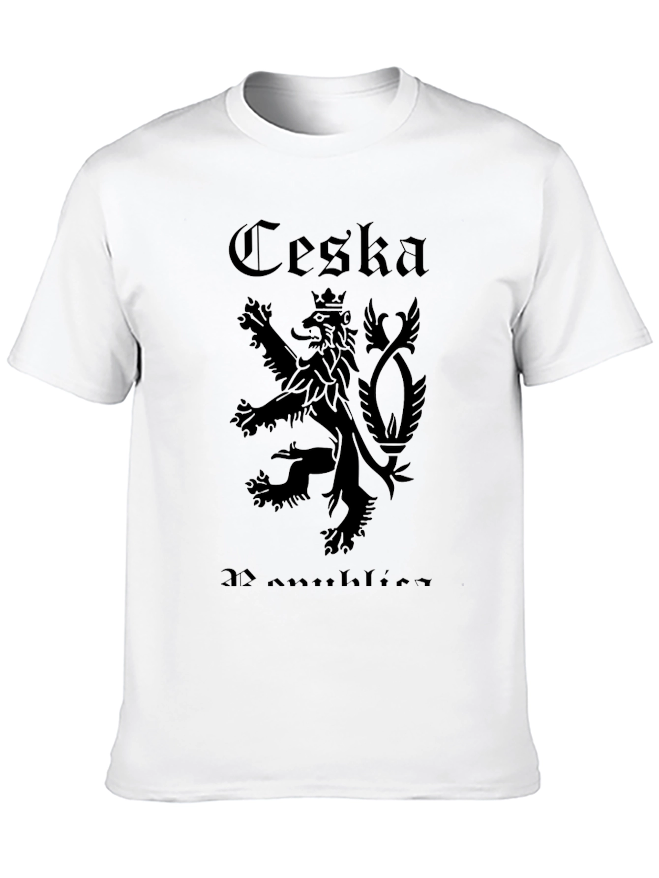Czech Republic Lion Crest Black T-Shirt