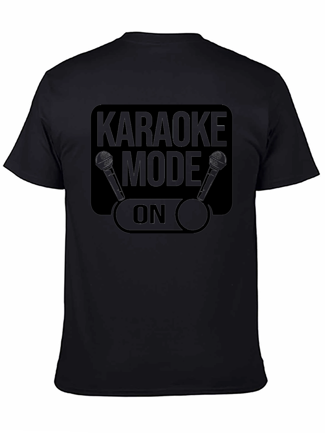 Karaoke Mode On Black T-Shirt
