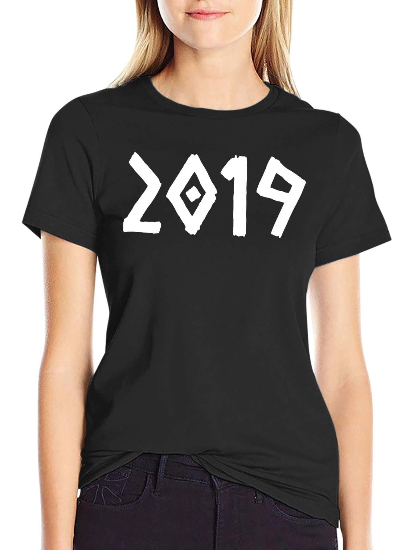 2019 Graphic Tee - Black Cotton Blend