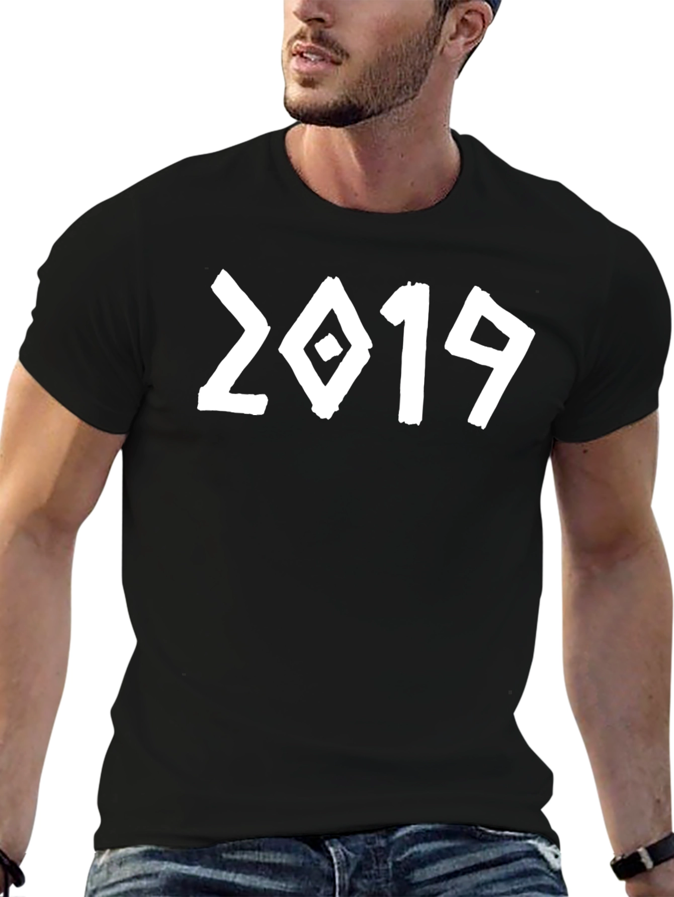 2019 Graphic Tee - Black Cotton Blend