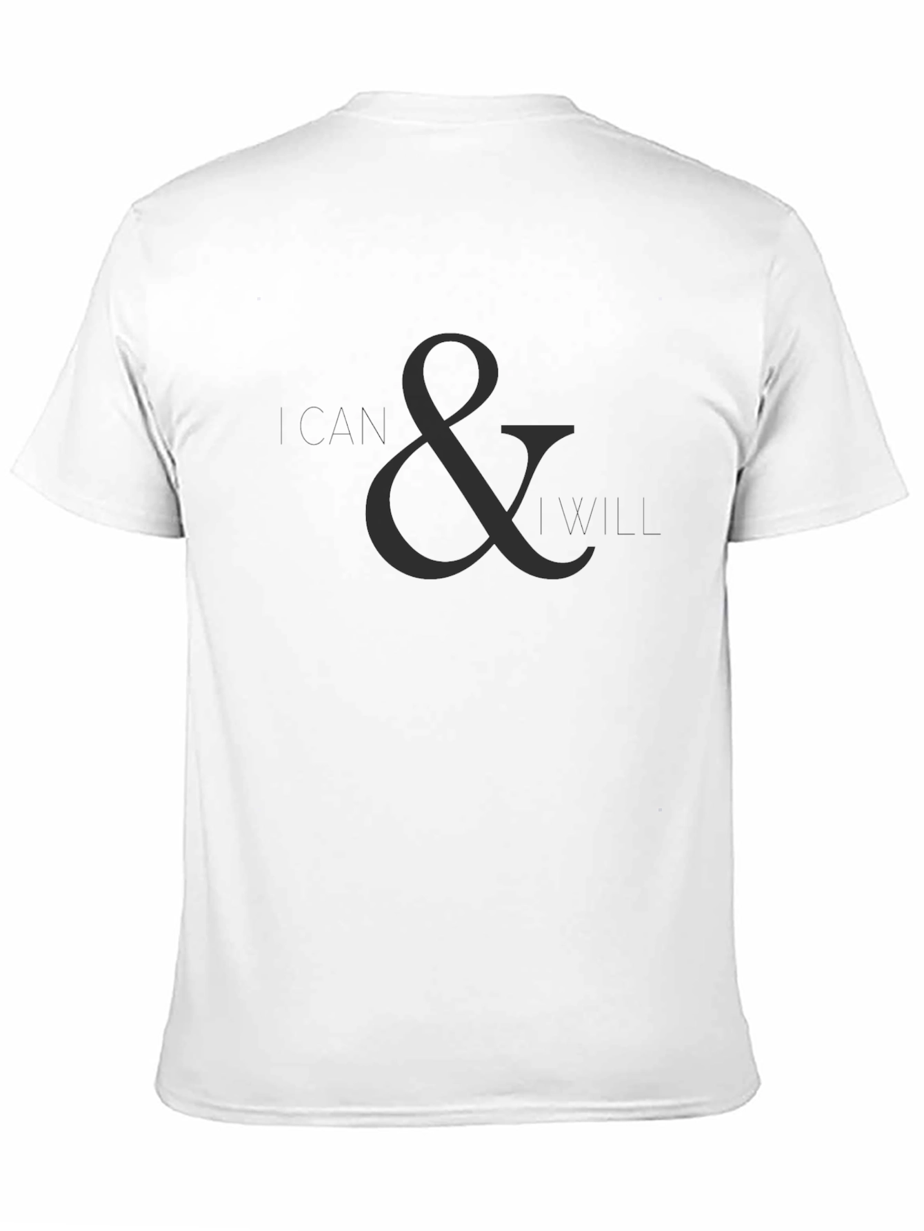 Classic Black T-Shirt with Subtle Ampersand Design