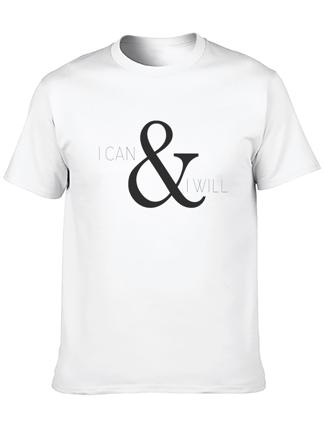Classic Black T-Shirt with Subtle Ampersand Design