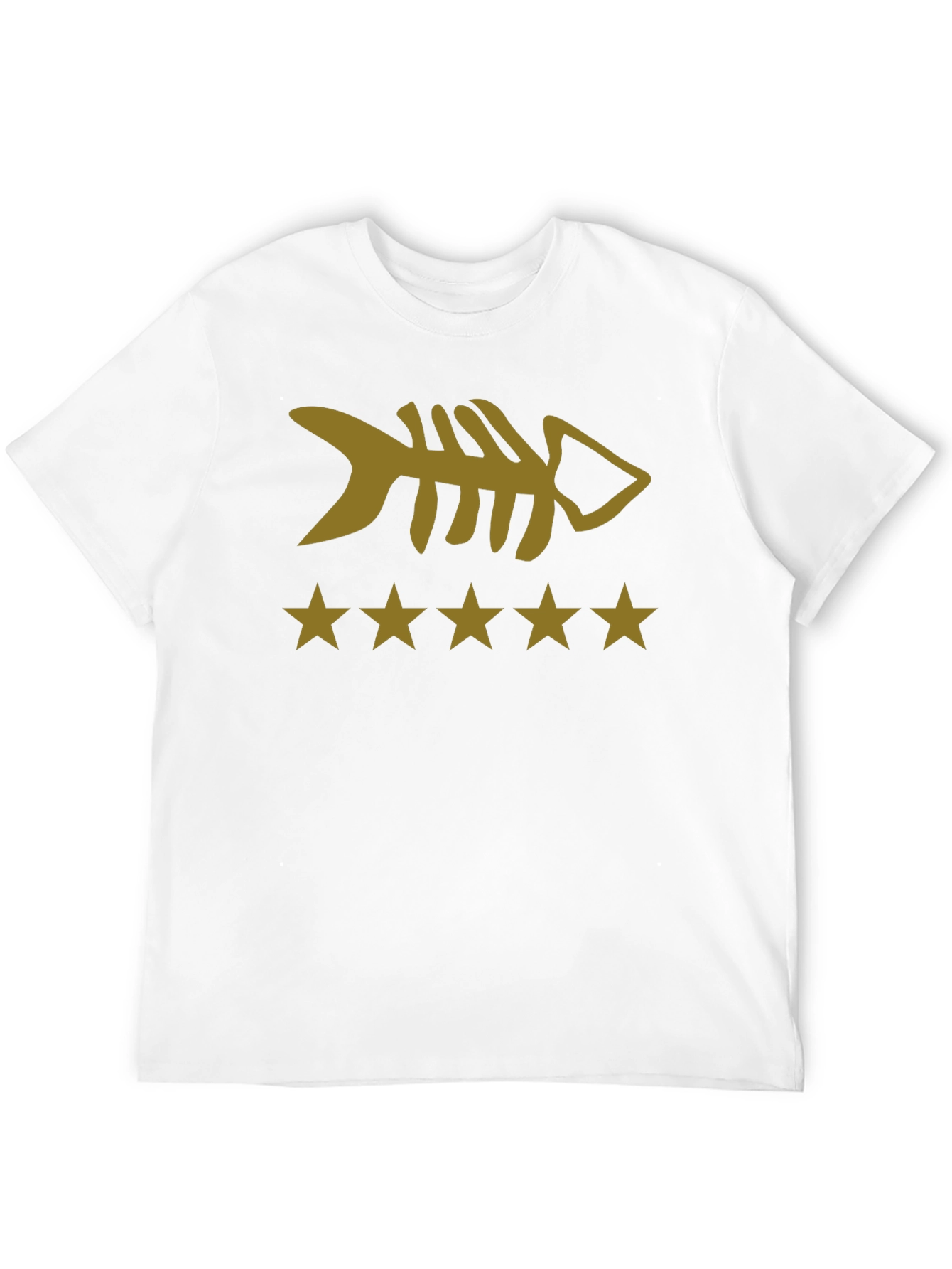 Fishbone & Stars Graphic T-Shirt - Black