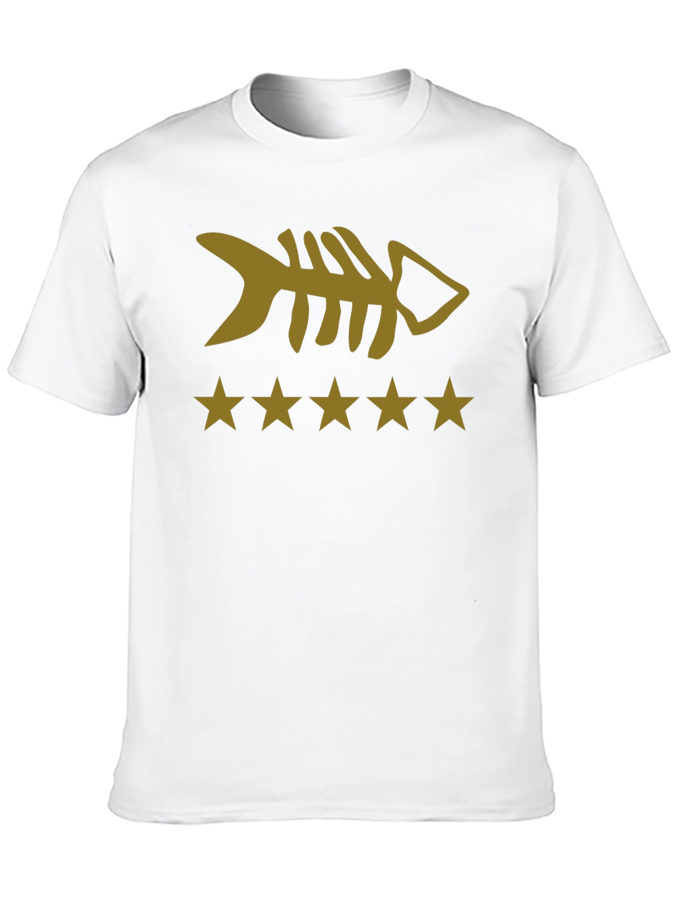 Fishbone & Stars Graphic T-Shirt - Black