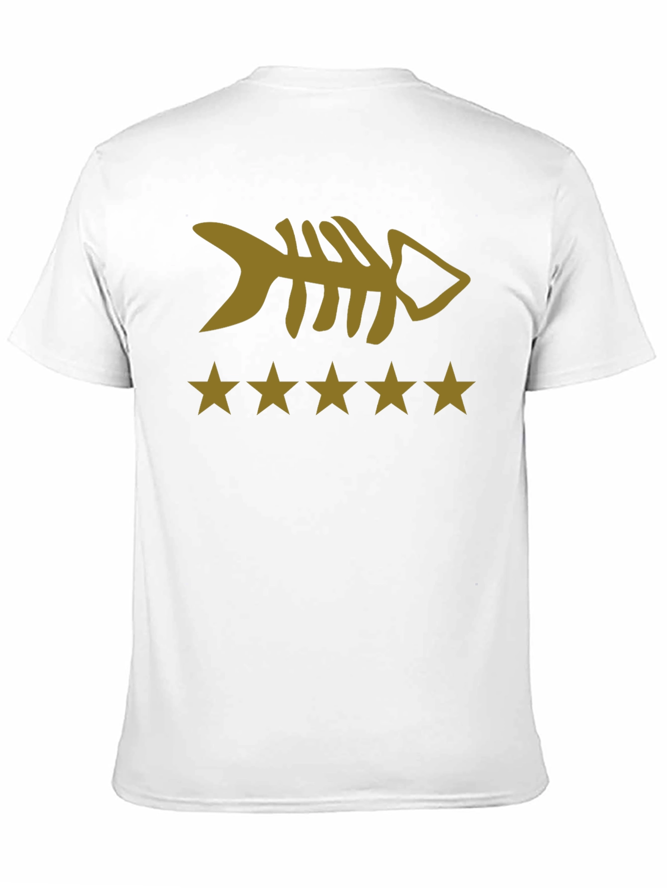 Fishbone & Stars Graphic T-Shirt - Black
