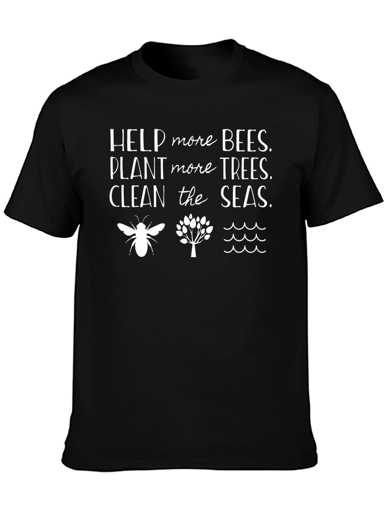 Eco-Friendly Graphic Tee - Help Bees Plant Trees