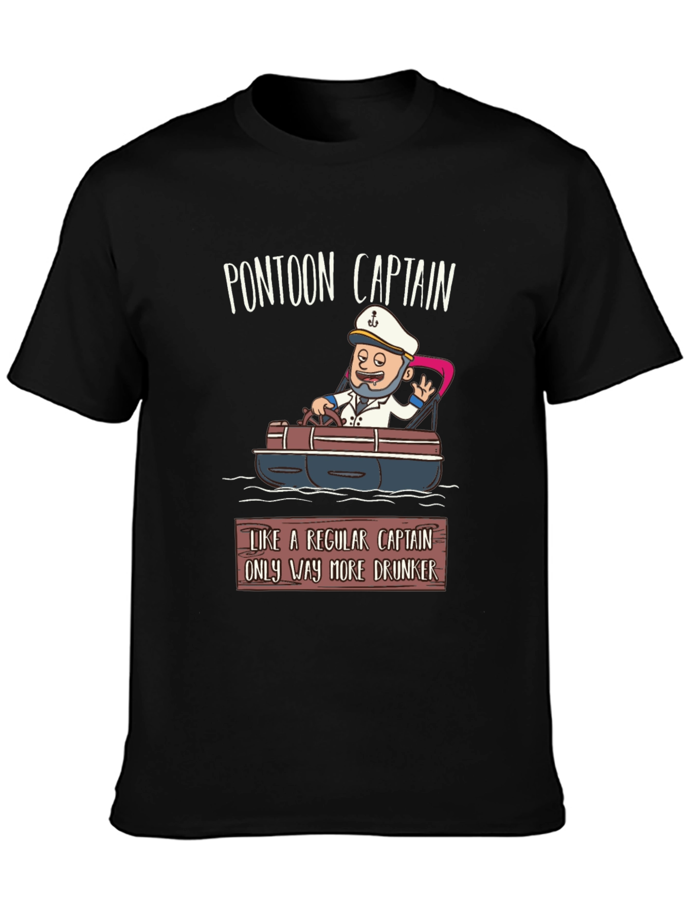 Pontoon Captain T-Shirt - Funny Boating Tee