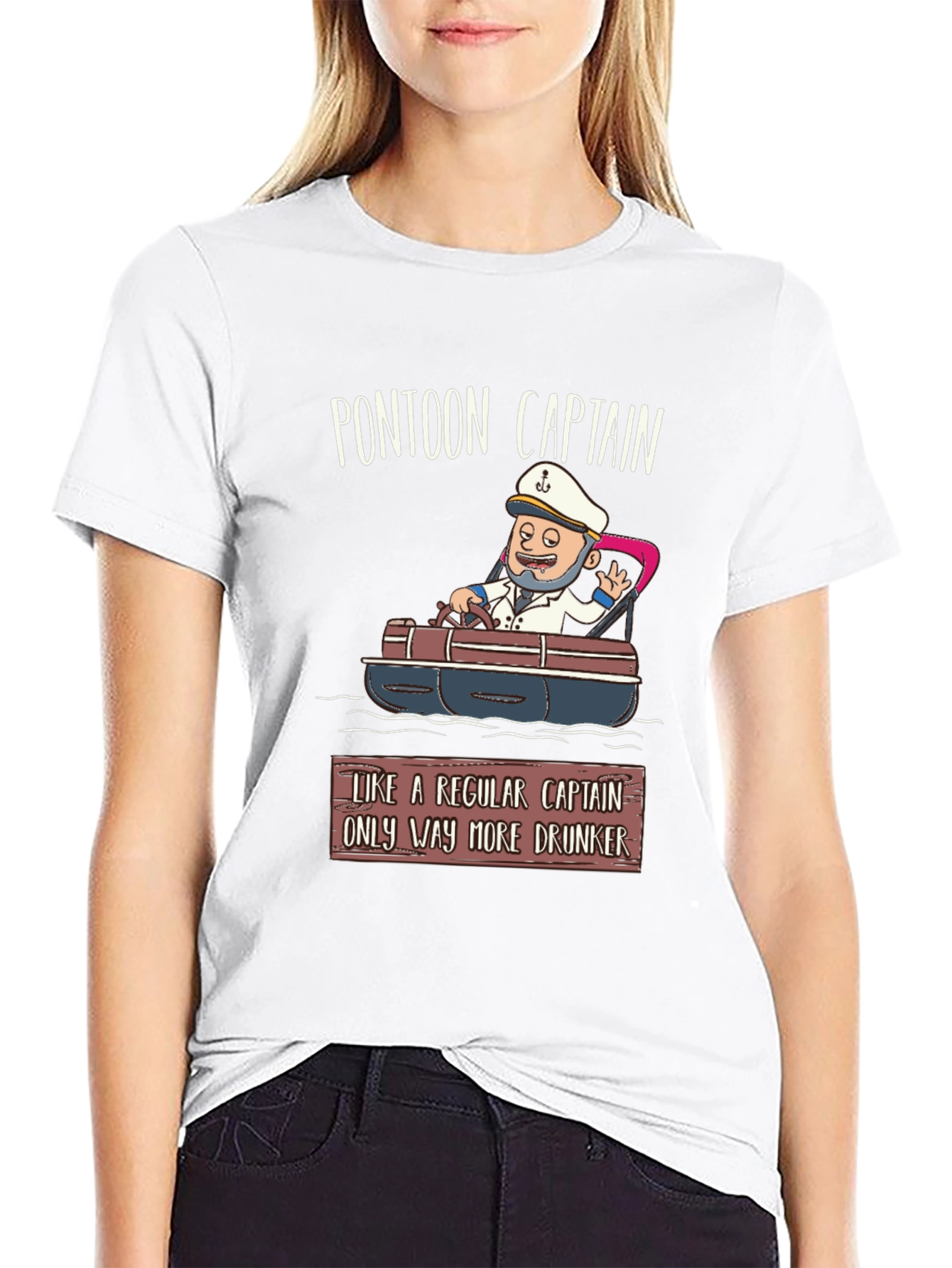 Pontoon Captain T-Shirt - Funny Boating Tee