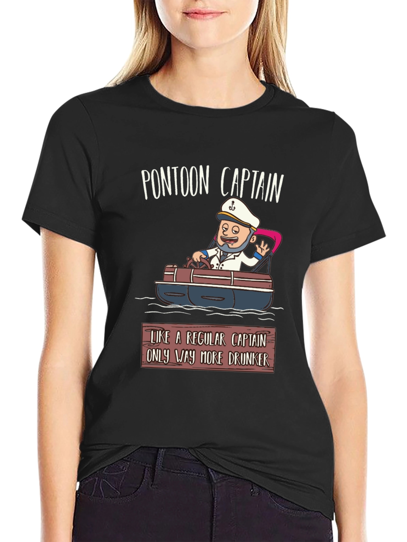 Pontoon Captain T-Shirt - Funny Boating Tee