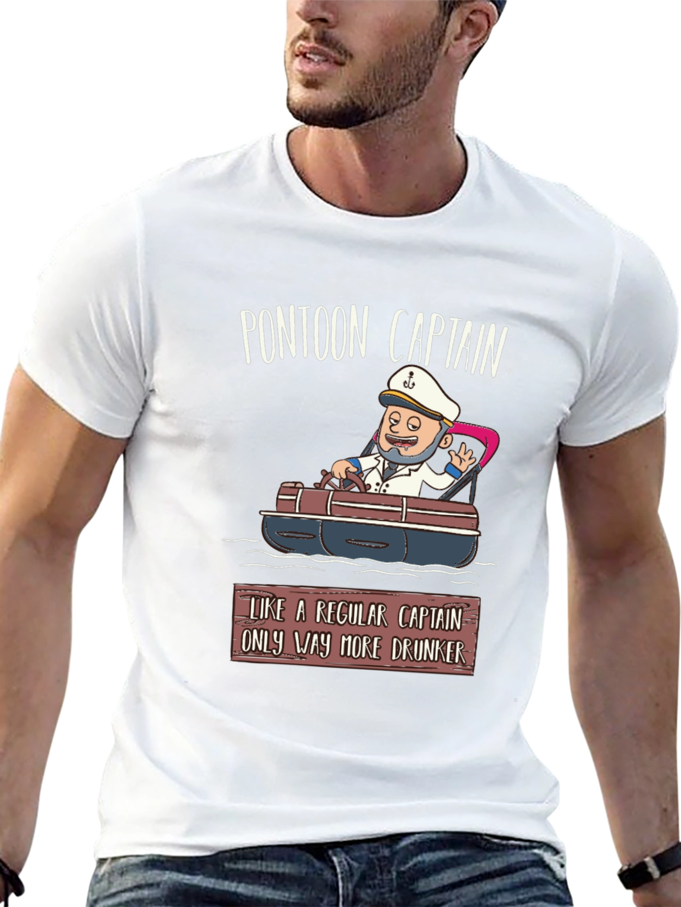 Pontoon Captain T-Shirt - Funny Boating Tee