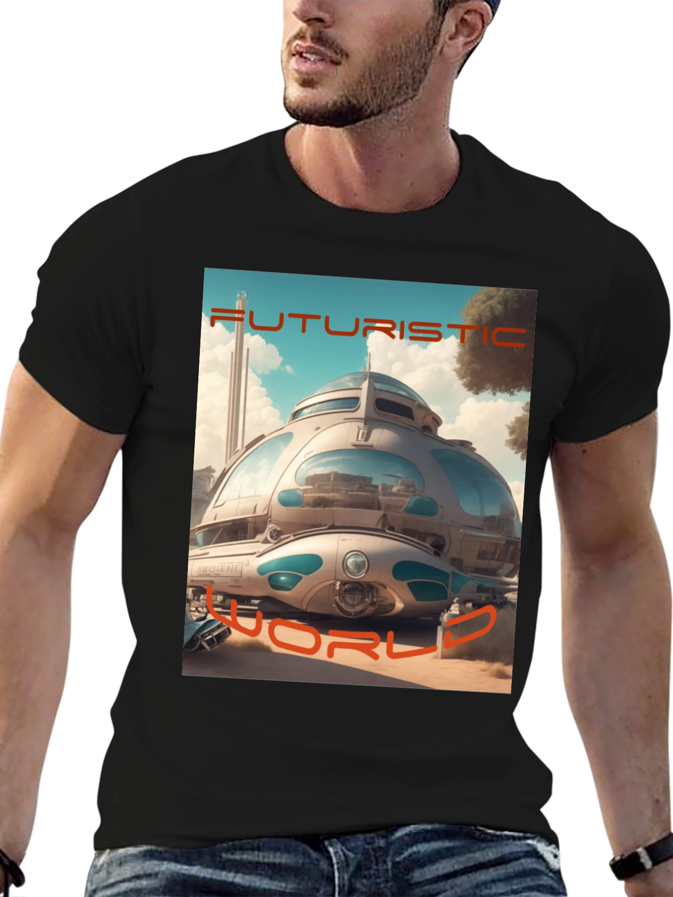 Futuristic World Graphic T-Shirt