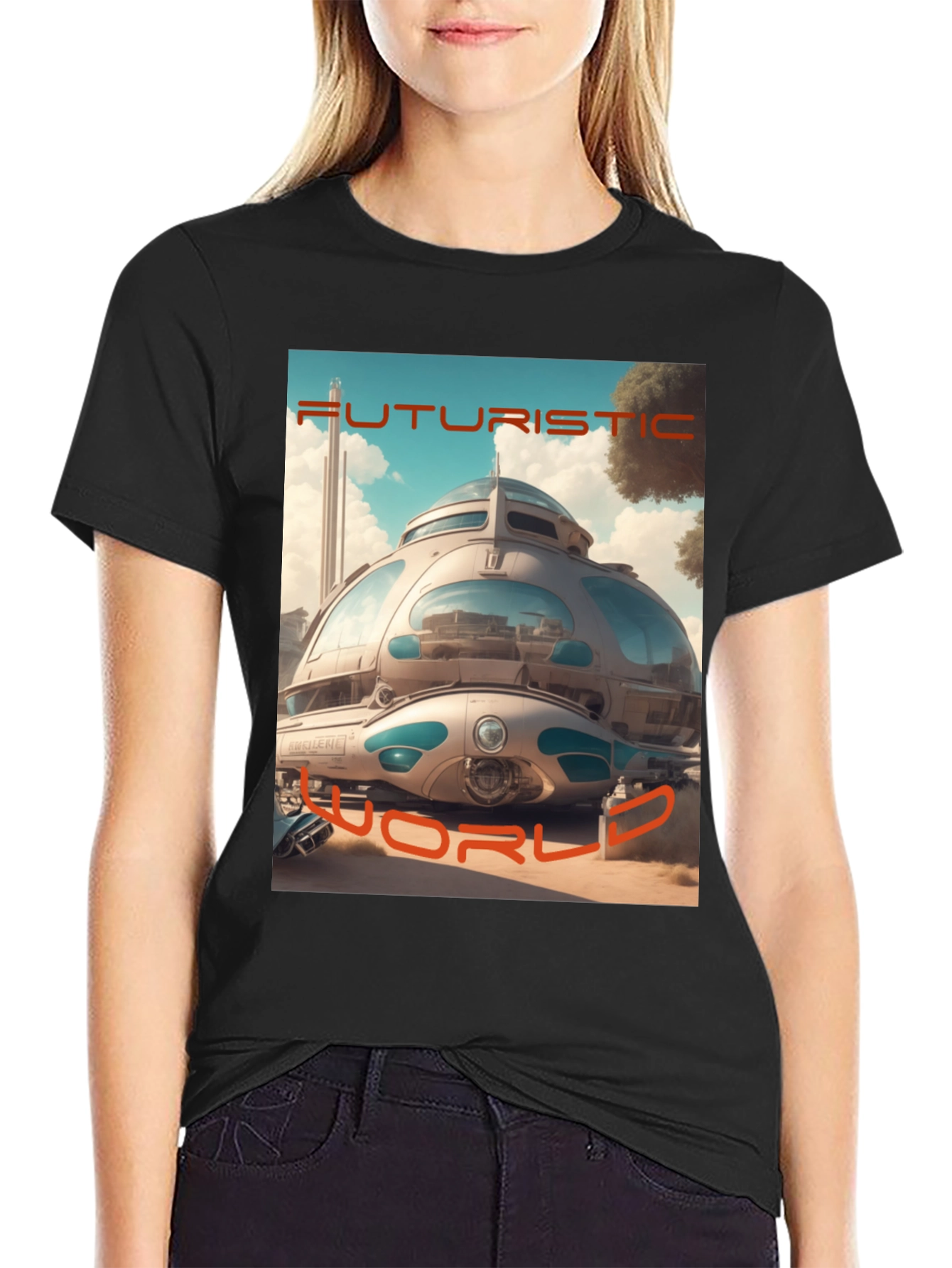 Futuristic World Graphic T-Shirt